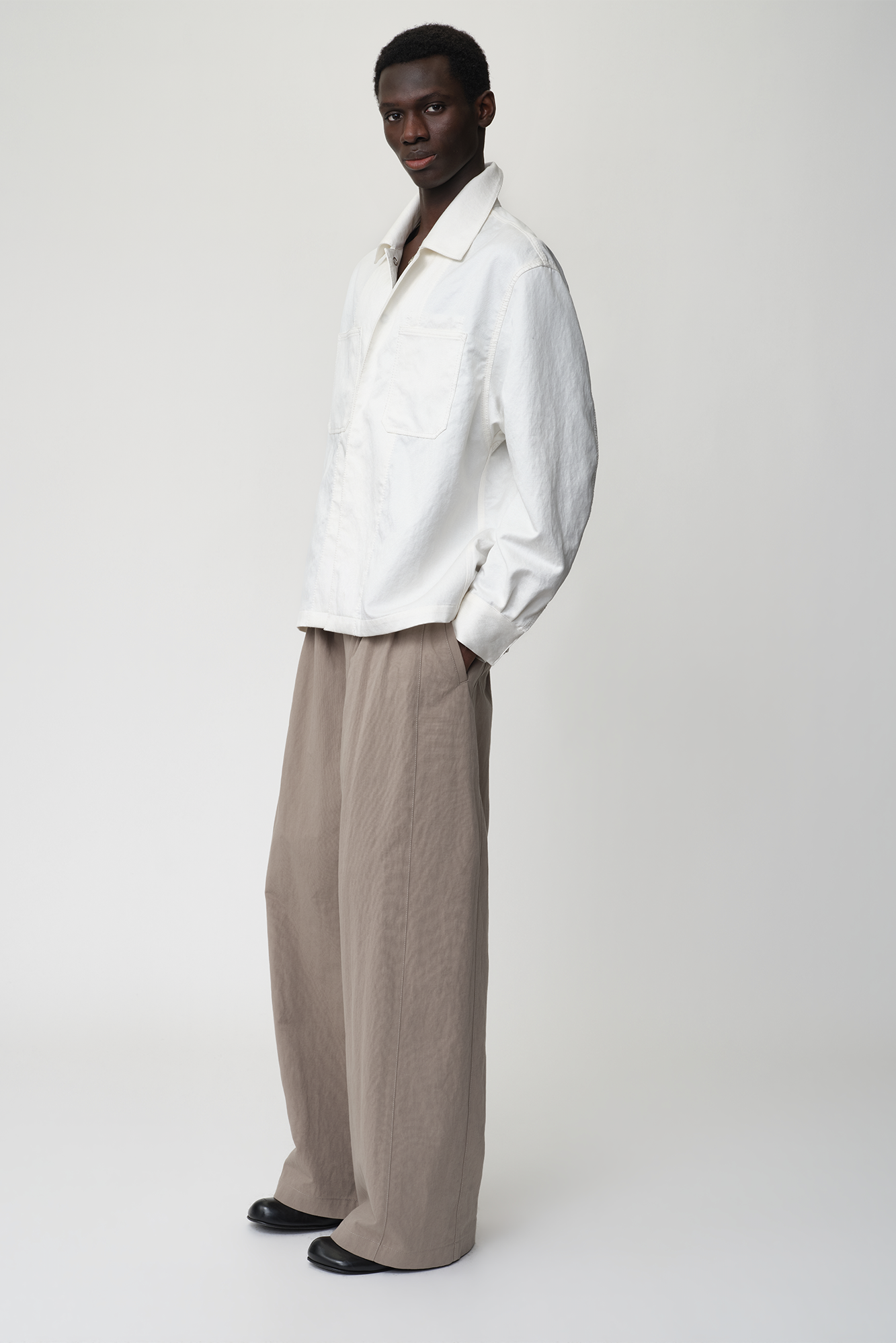 OPICLOTH Retro Pleated Wide-Leg Trousers, premium urban and streetwear designers apparel on PROJECTISR.com, OPICLOTH
