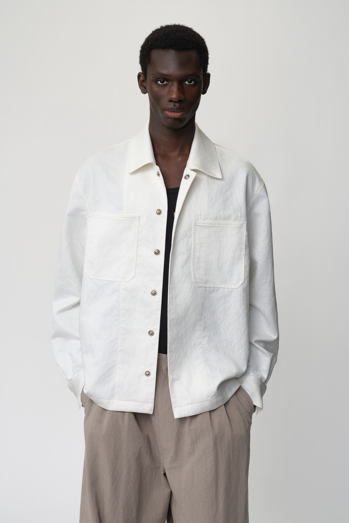 OPICLOTH Cotton-Blend Patch-Pocket Jacket, premium urban and streetwear designers apparel on PROJECTISR.com, OPICLOTH