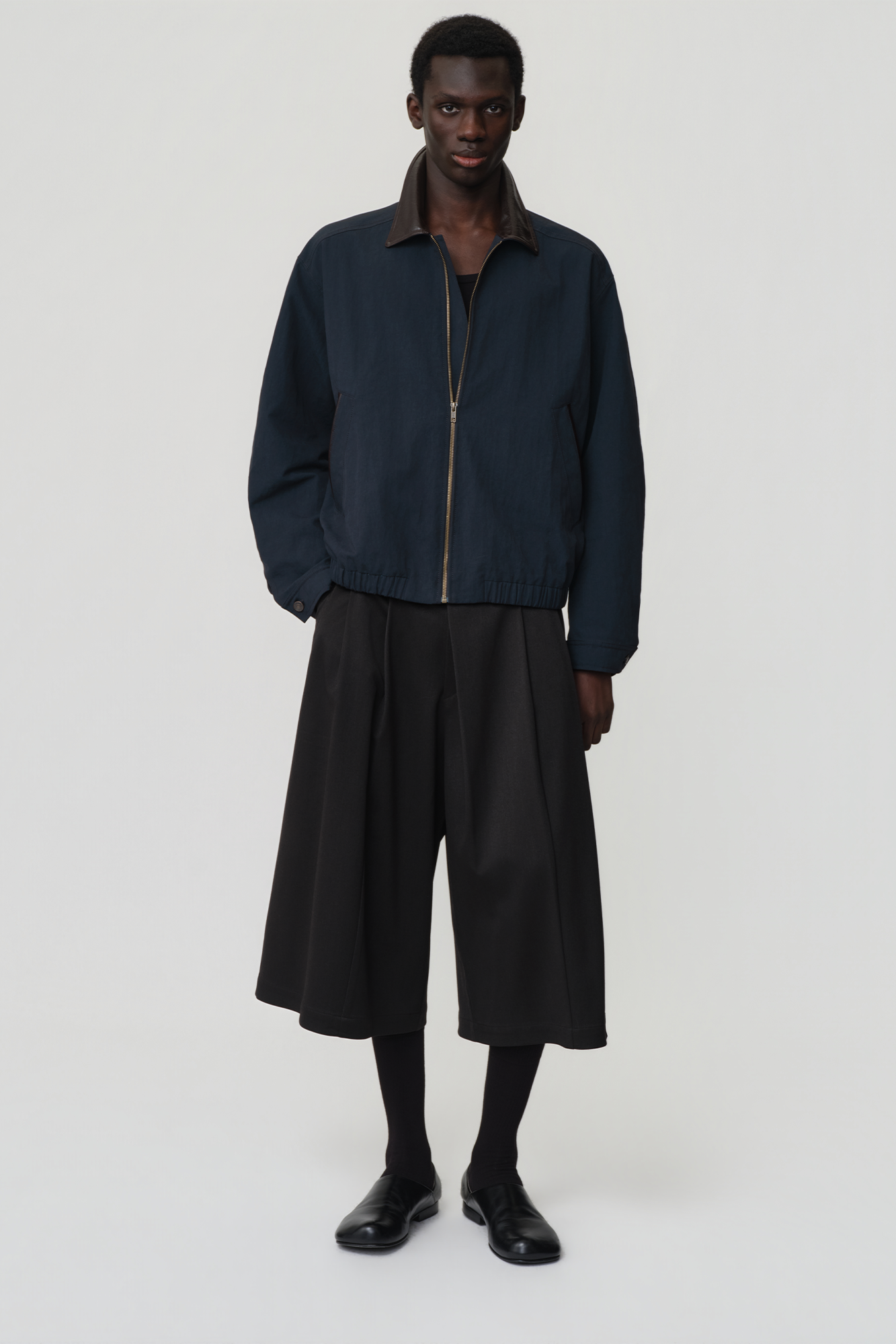 OPICLOTH Retro Contrast Leather Collar Jacket, premium urban and streetwear designers apparel on PROJECTISR.com, DND4DES