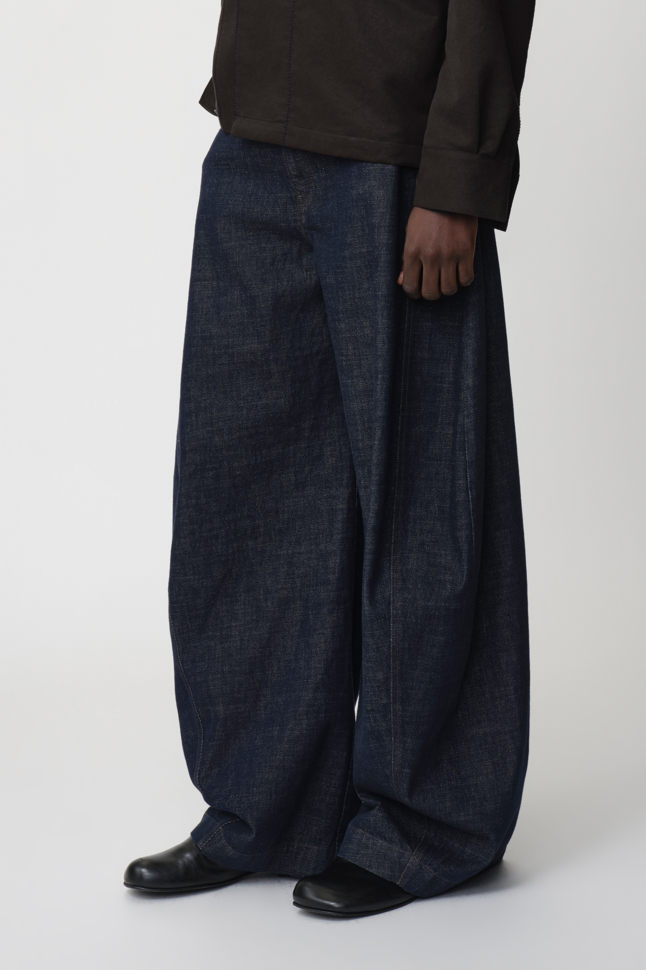 OPICLOTH Classic Indigo Curved-Leg Jeans, premium urban and streetwear designers apparel on PROJECTISR.com, DND4DES