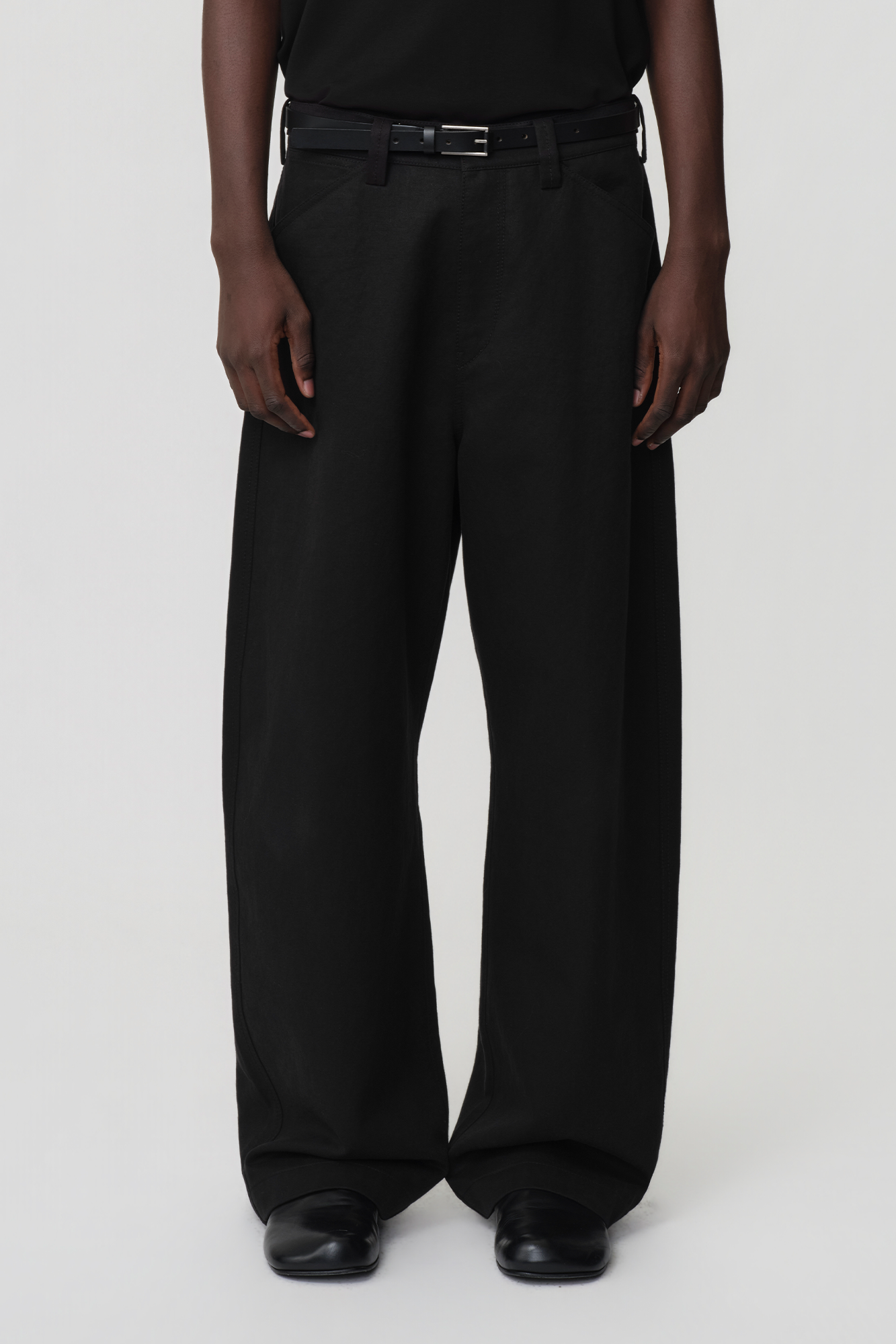 OPICLOTH Adjustable Buckle Straight-Leg Trousers, premium urban and streetwear designers apparel on PROJECTISR.com, OPICLOTH