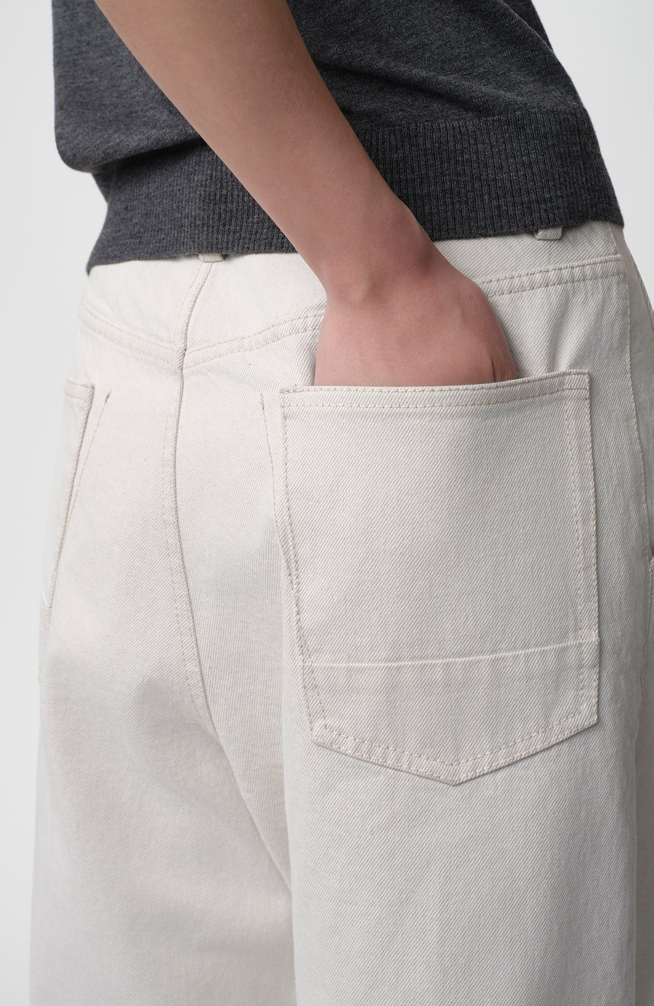 OPICLOTH Pleated Wide-Leg Jeans, premium urban and streetwear designers apparel on PROJECTISR.com, OPICLOTH