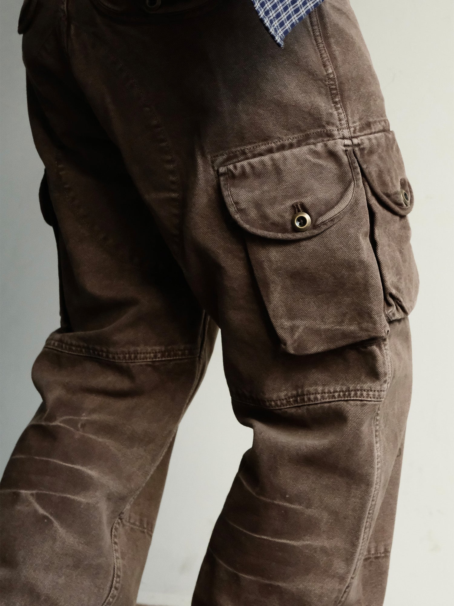 NEIGBORL Washed Multi-Pocket Gradient Cargo Pants, premium urban and streetwear designers apparel on PROJECTISR.com, NEIGBORL