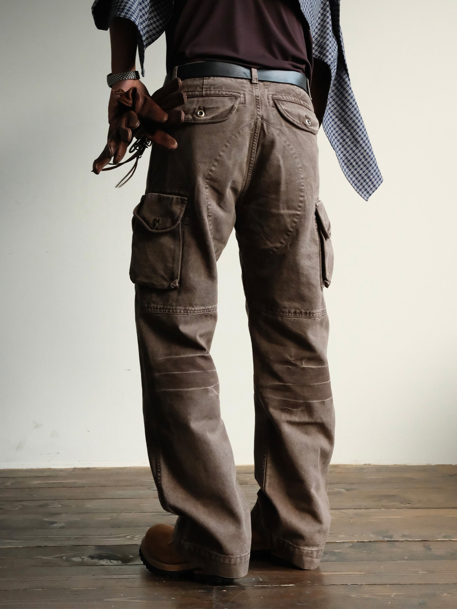 NEIGBORL Washed Multi-Pocket Gradient Cargo Pants, premium urban and streetwear designers apparel on PROJECTISR.com, NEIGBORL
