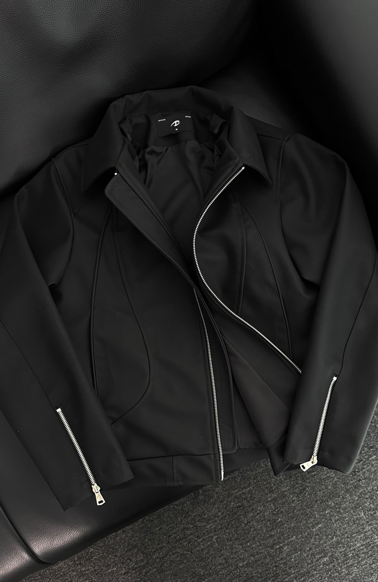 CATSSTAC Knightcore Pebbled Jacket, premium urban and streetwear designers apparel on PROJECTISR.com, CATSSTAC