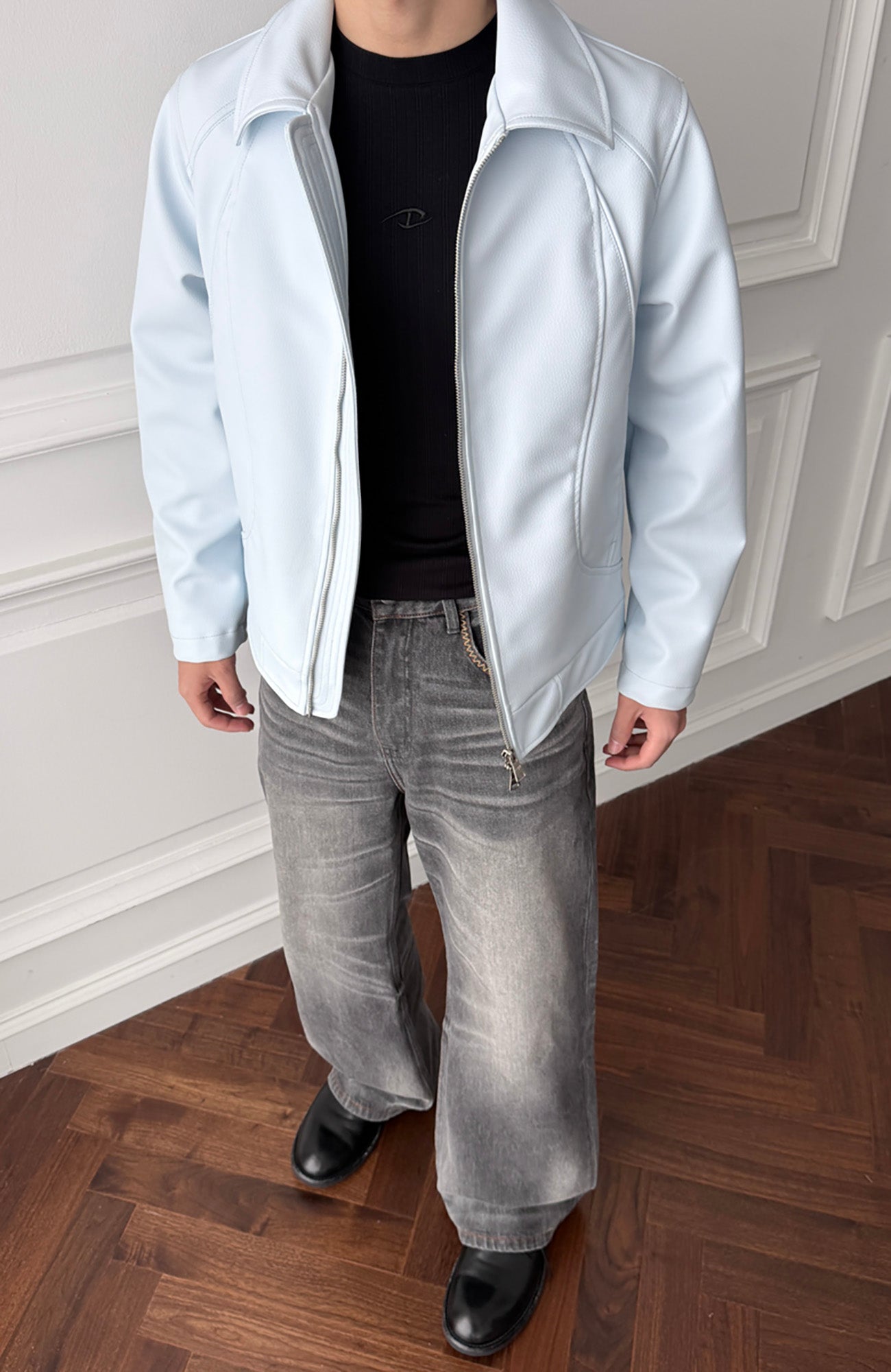 CATSSTAC Knightcore Pebbled Jacket, premium urban and streetwear designers apparel on PROJECTISR.com, CATSSTAC