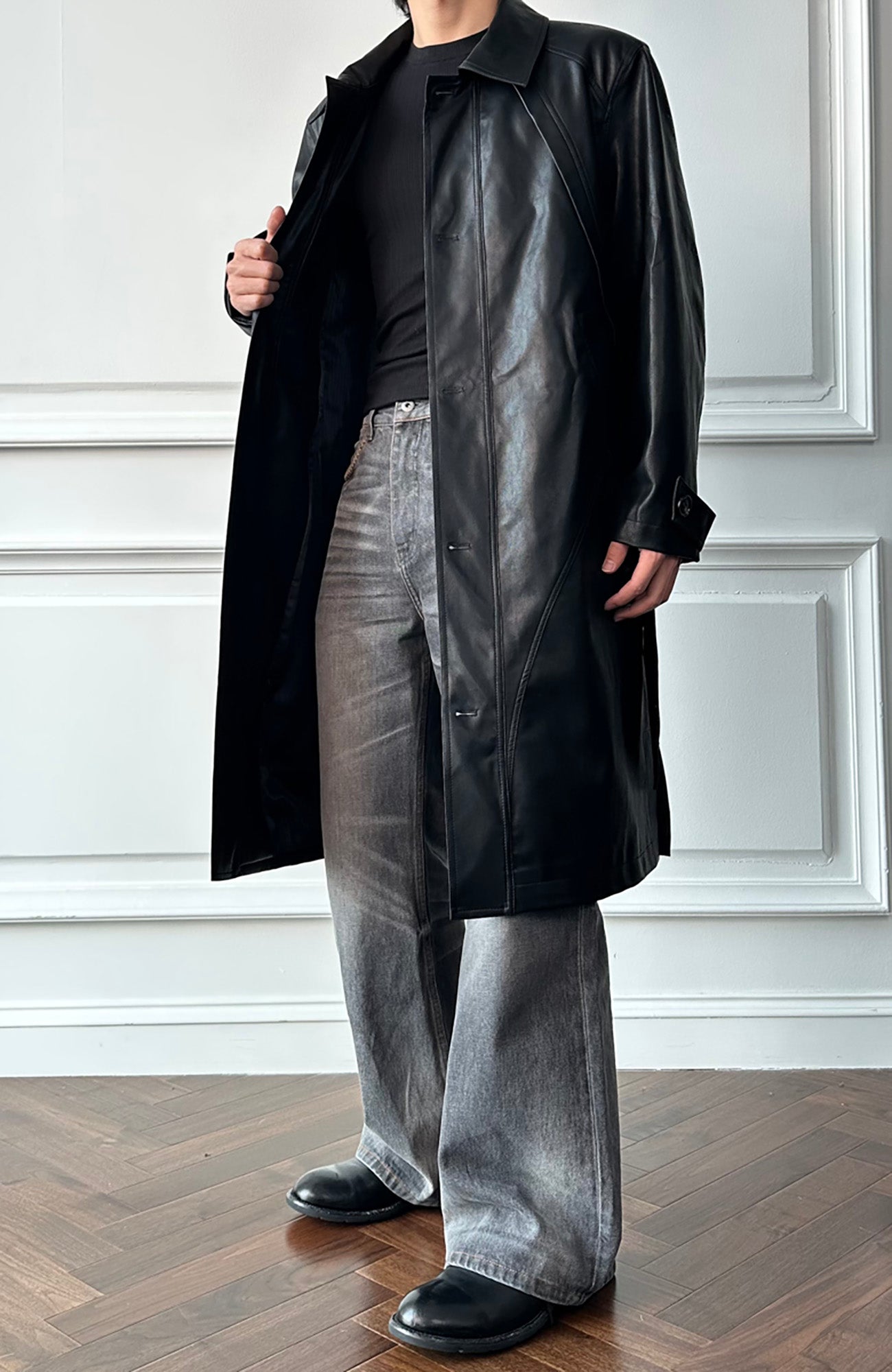 CATSSTAC Nightwalker PU Trench Coat, premium urban and streetwear designers apparel on PROJECTISR.com, CATSSTAC