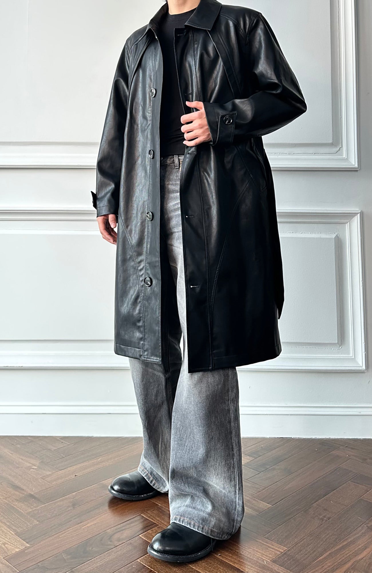 CATSSTAC Nightwalker PU Trench Coat, premium urban and streetwear designers apparel on PROJECTISR.com, CATSSTAC