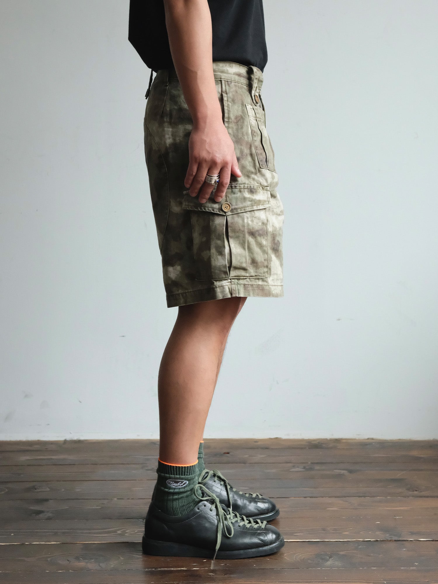 NEIGBORL Retro Washed Camo Cargo Shorts, premium urban and streetwear designers apparel on PROJECTISR.com, NEIGBORL