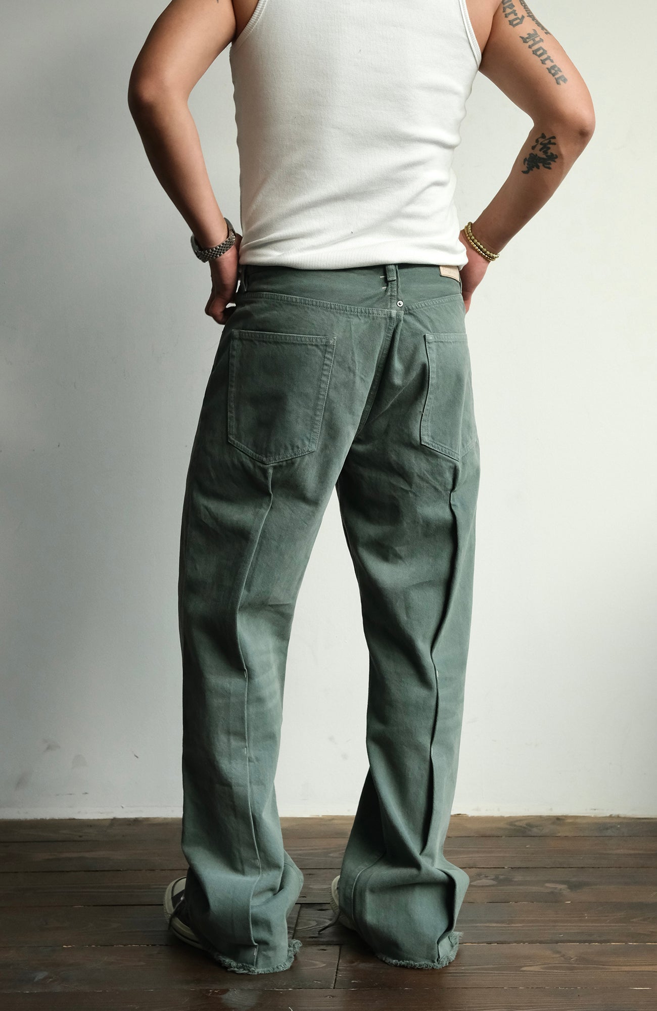 NEIGBORL Distressed Whisker Straight-Leg Jeans, premium urban and streetwear designers apparel on PROJECTISR.com, NEIGBORL