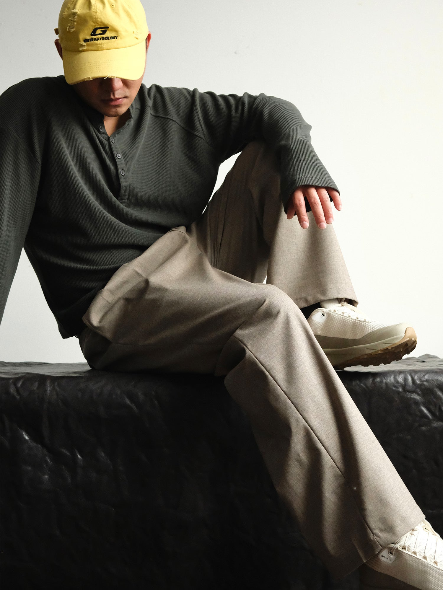 NEIGBORL Wool Double-Pleated Straight-Leg Trousers, premium urban and streetwear designers apparel on PROJECTISR.com, NEIGBORL