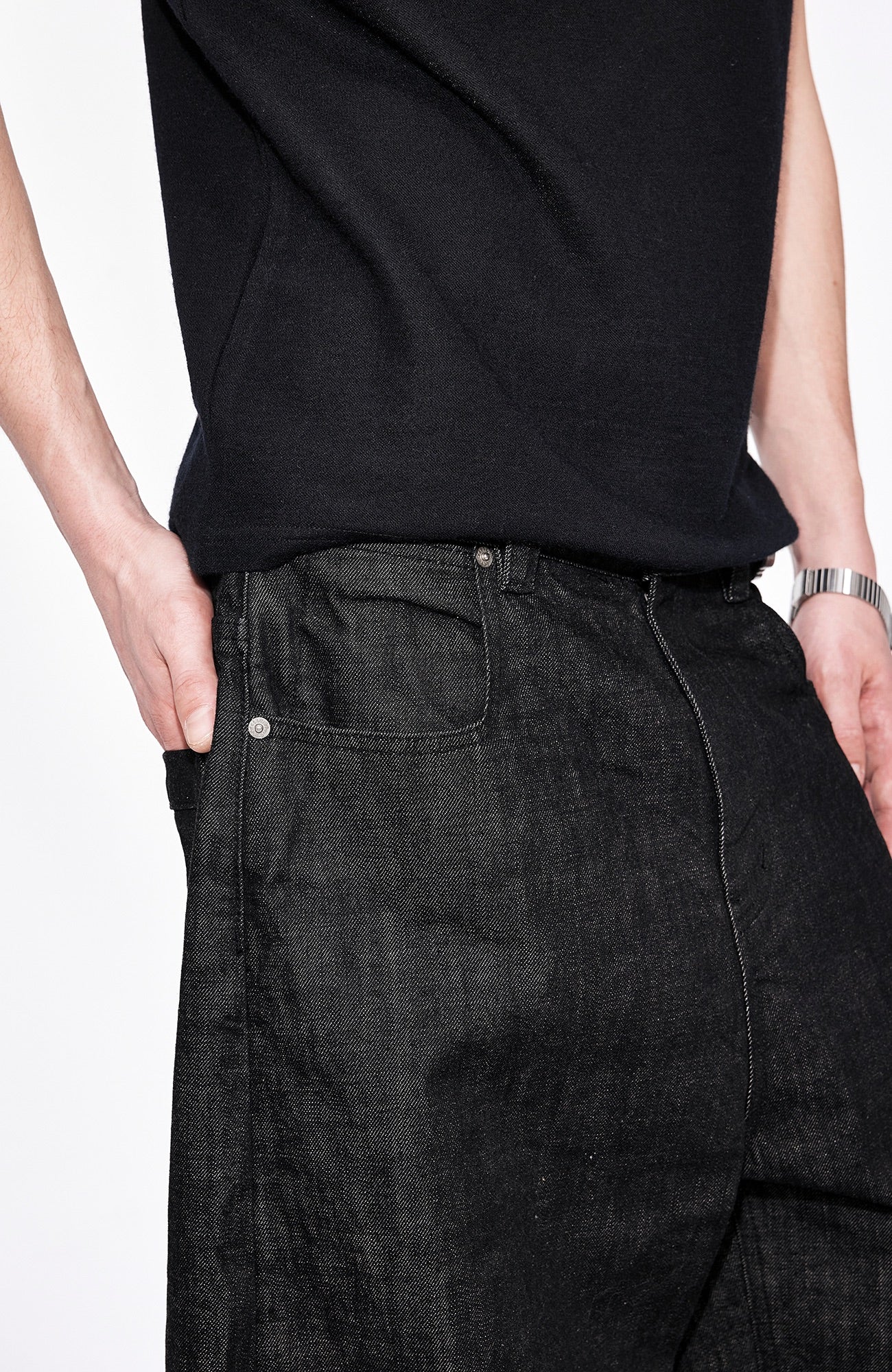 LABELROOM Slub Raw Indigo Jeans, premium urban and streetwear designers apparel on PROJECTISR.com, LABELROOM