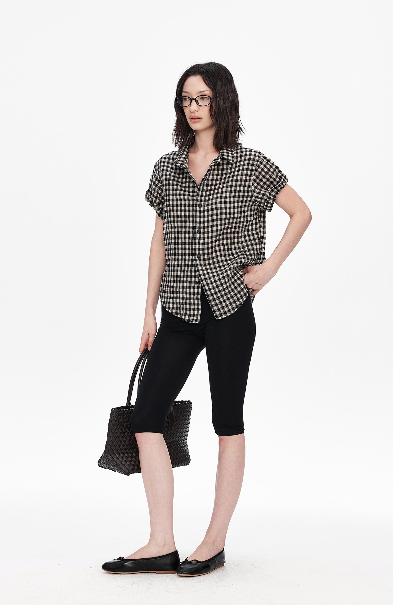 LABELROOM Rolled-Sleeve Linen Check Shirt, premium urban and streetwear designers apparel on PROJECTISR.com, LABELROOM