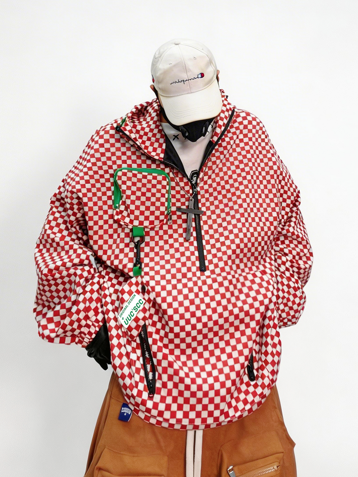 UUCSCC Checkerboard Hooded Windbreaker Hoodie