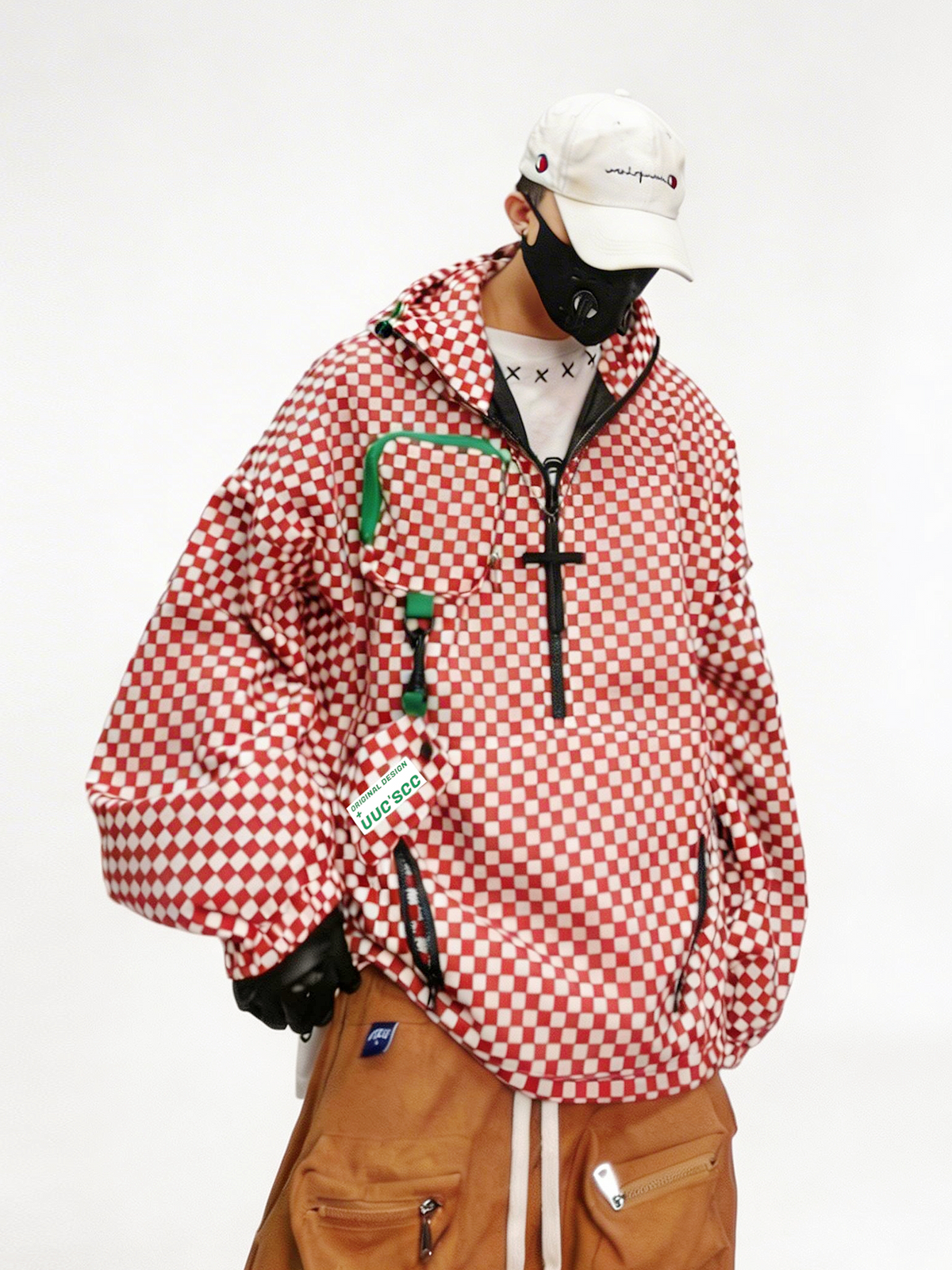 UUCSCC Checkerboard Hooded Windbreaker Hoodie