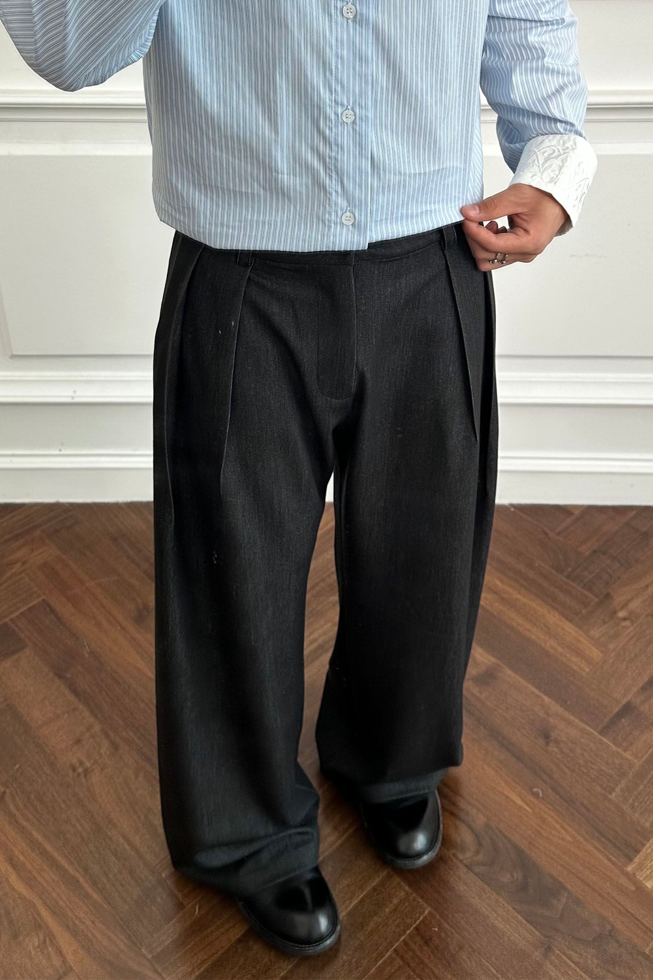 CATSSTAC Triple-Pleat Wool-Blend Wide-Leg Trousers, premium urban and streetwear designers apparel on PROJECTISR.com, CATSSTAC