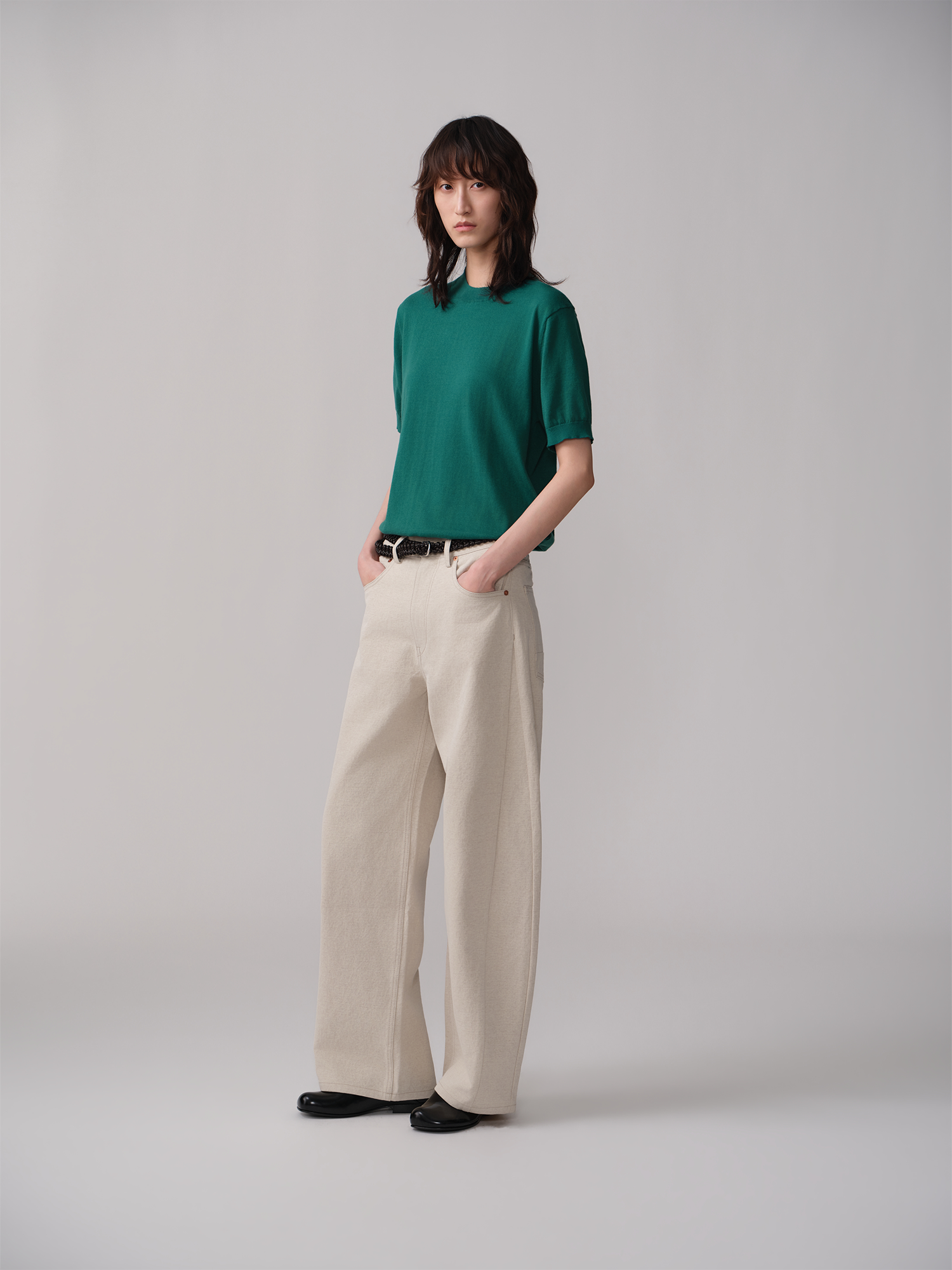 OPICLOTH Paneled Wide-Leg Pants, premium urban and streetwear designers apparel on PROJECTISR.com, OPICLOTH