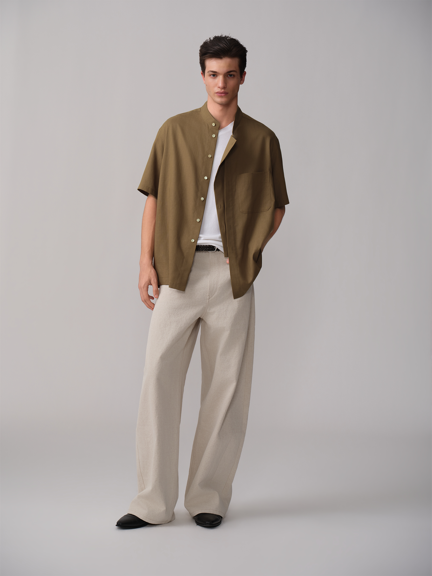 OPICLOTH Paneled Wide-Leg Pants, premium urban and streetwear designers apparel on PROJECTISR.com, OPICLOTH