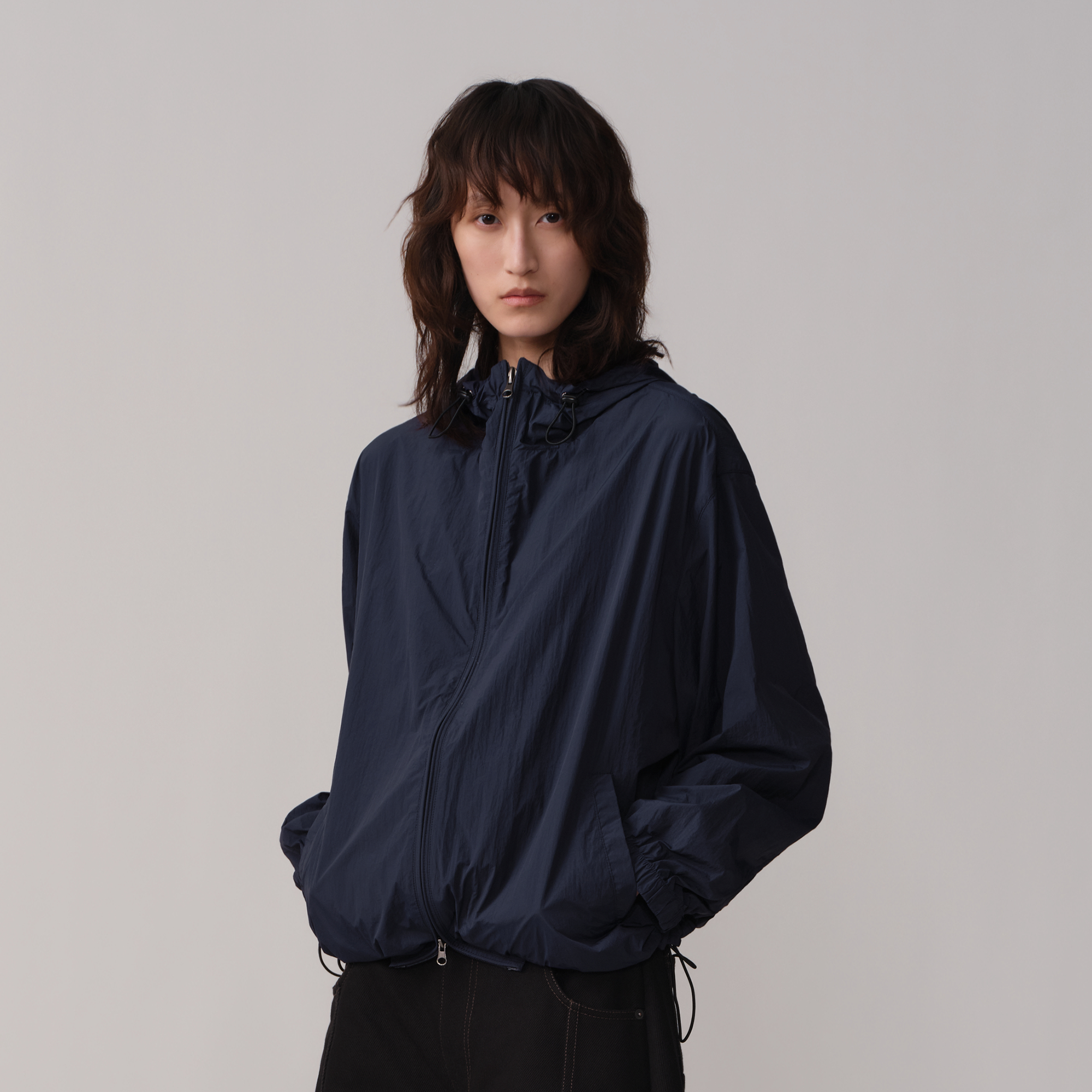 OPICLOTH Hooded Nylon Windbreaker Jacket, premium urban and streetwear designers apparel on PROJECTISR.com, OPICLOTH