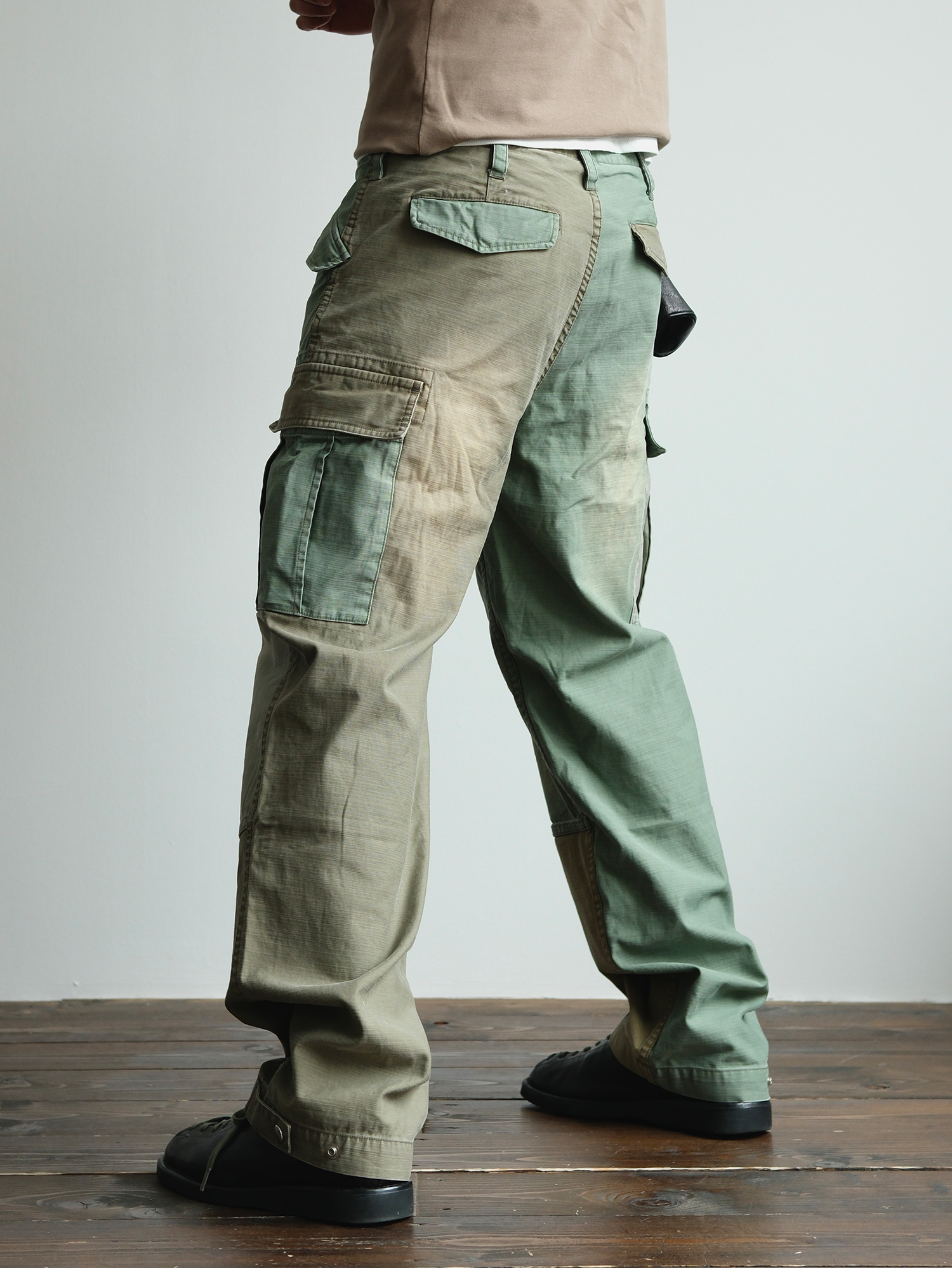 NEIGBORL Retro Washed Paneled Multi-Pocket Cargo Pants