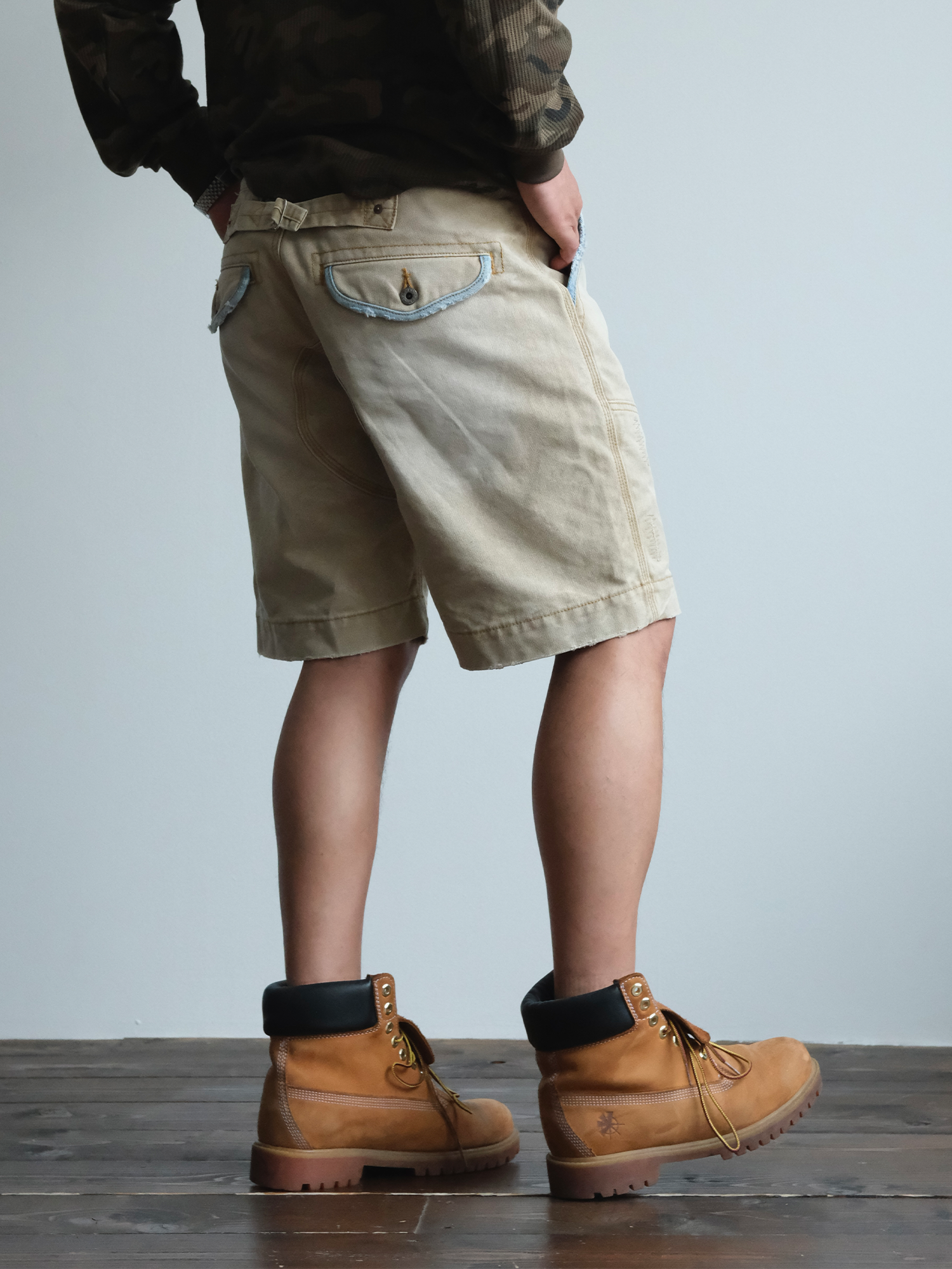 NEIGBORL Retro Washed Spliced Shorts