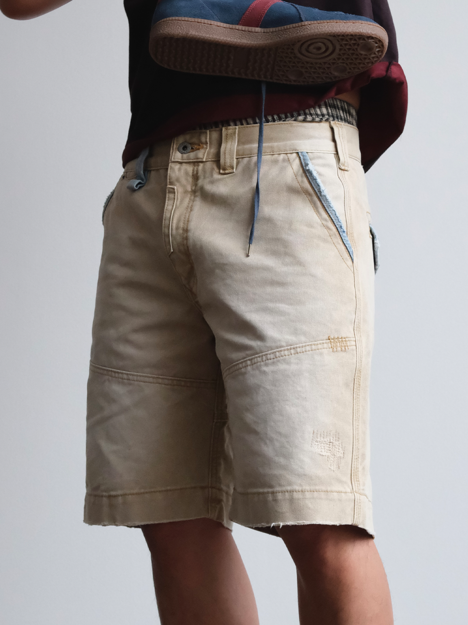 NEIGBORL Retro Washed Spliced Shorts