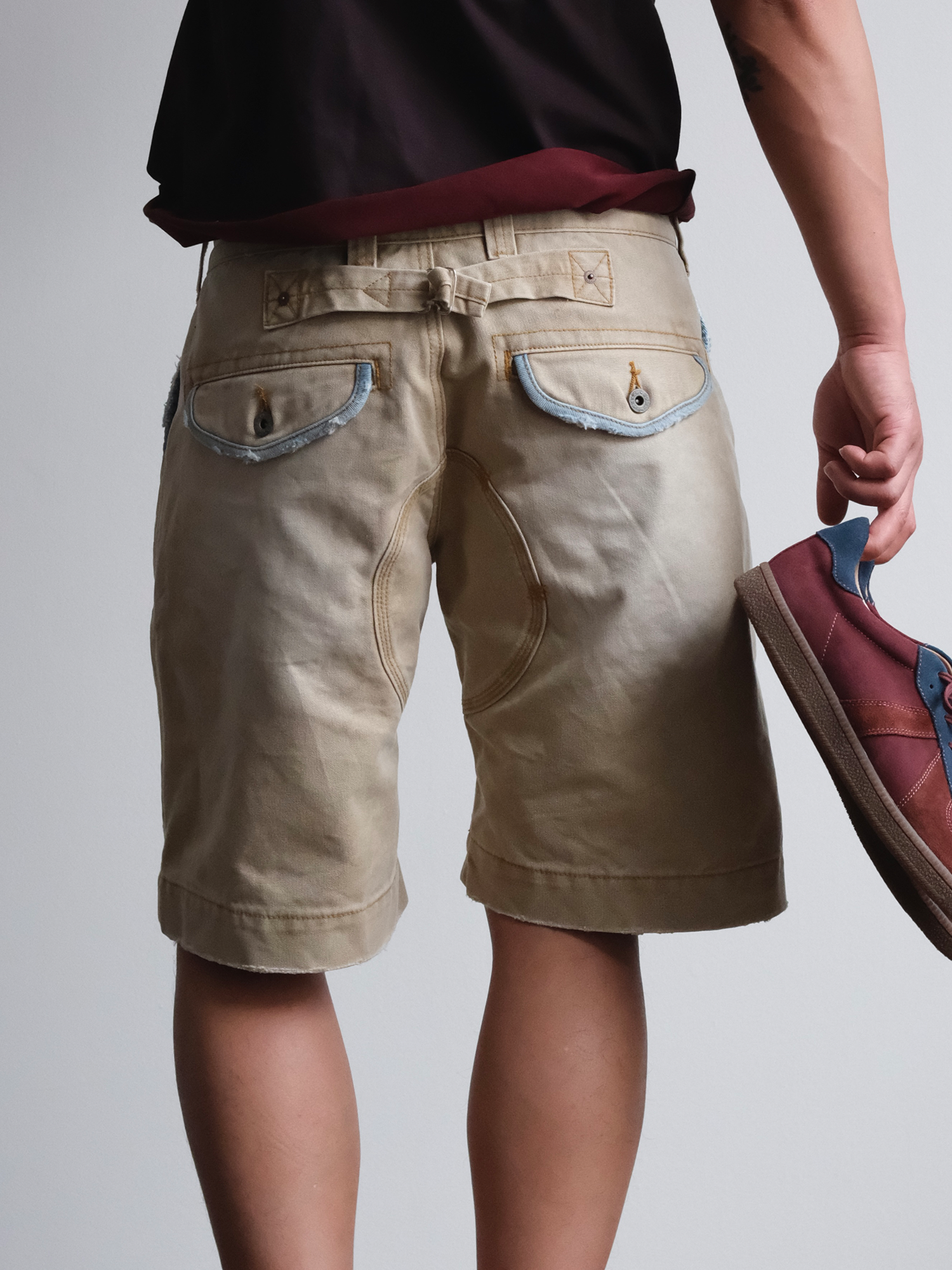 NEIGBORL Retro Washed Spliced Shorts
