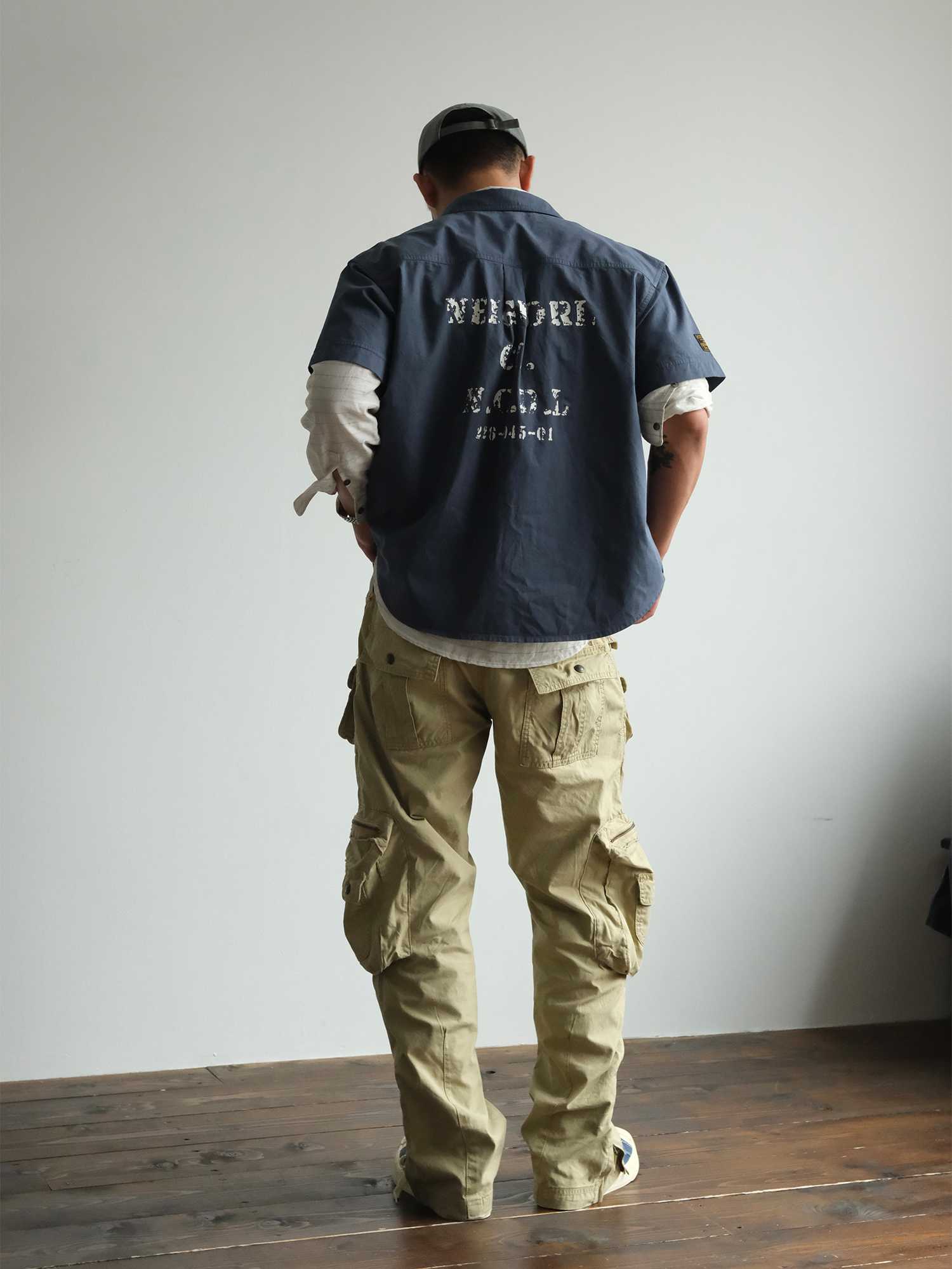 NEIGBORL Retro Spliced Multi-Pocket Cargo Pants