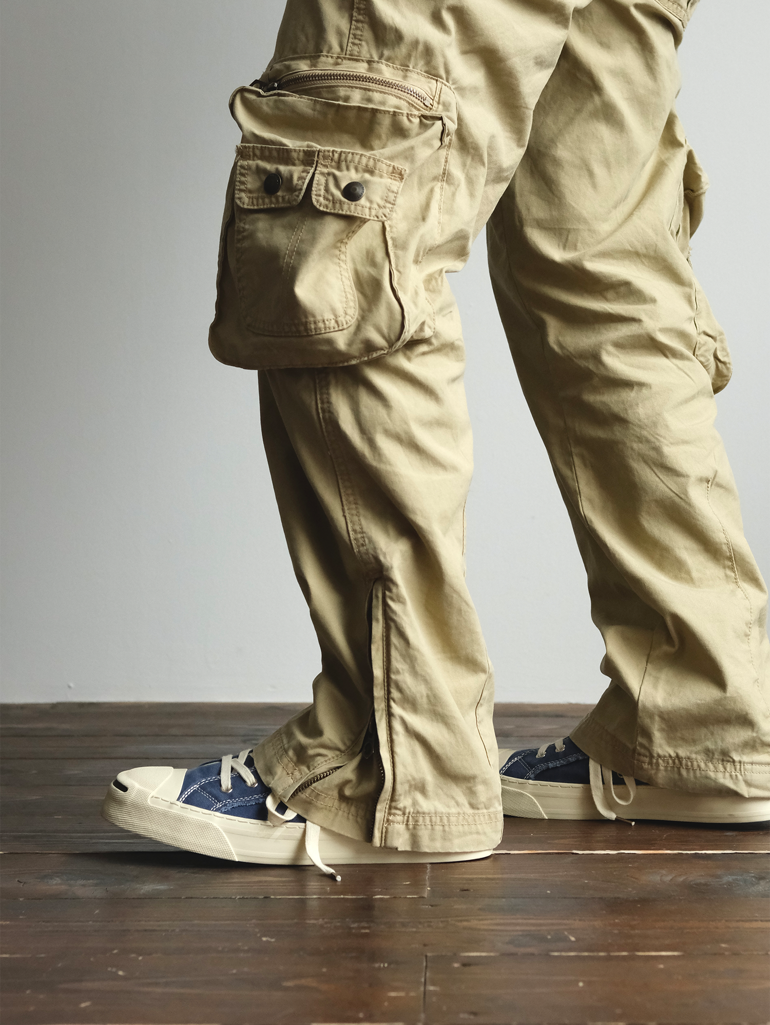 NEIGBORL Retro Spliced Multi-Pocket Cargo Pants