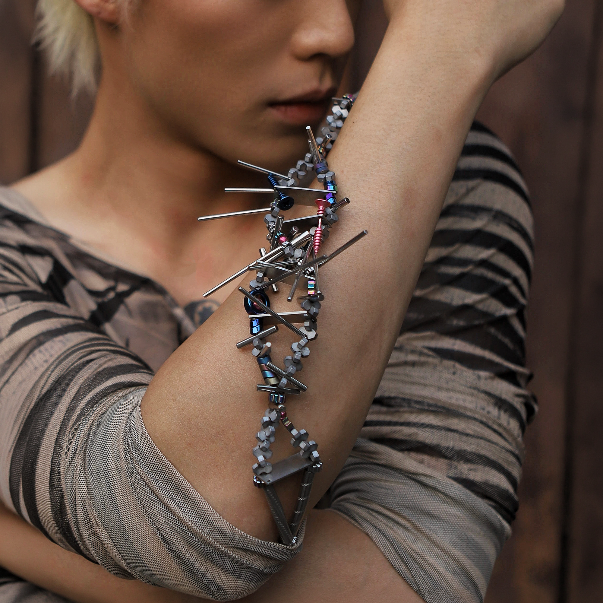 NUNKNOTX Industrial Fragment Necklace
