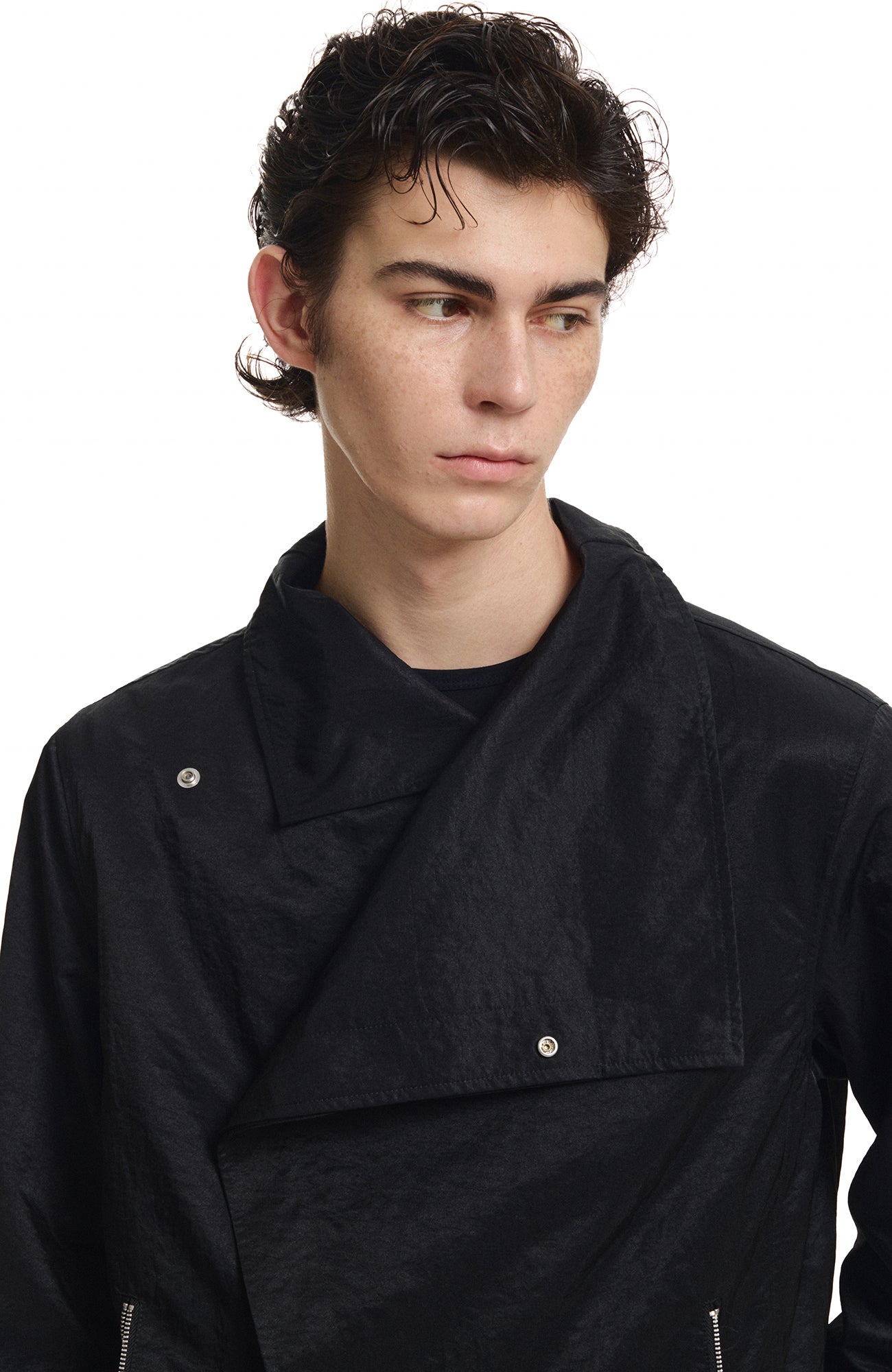 KREATE Asymmetric Convertible Stand Collar Jacket