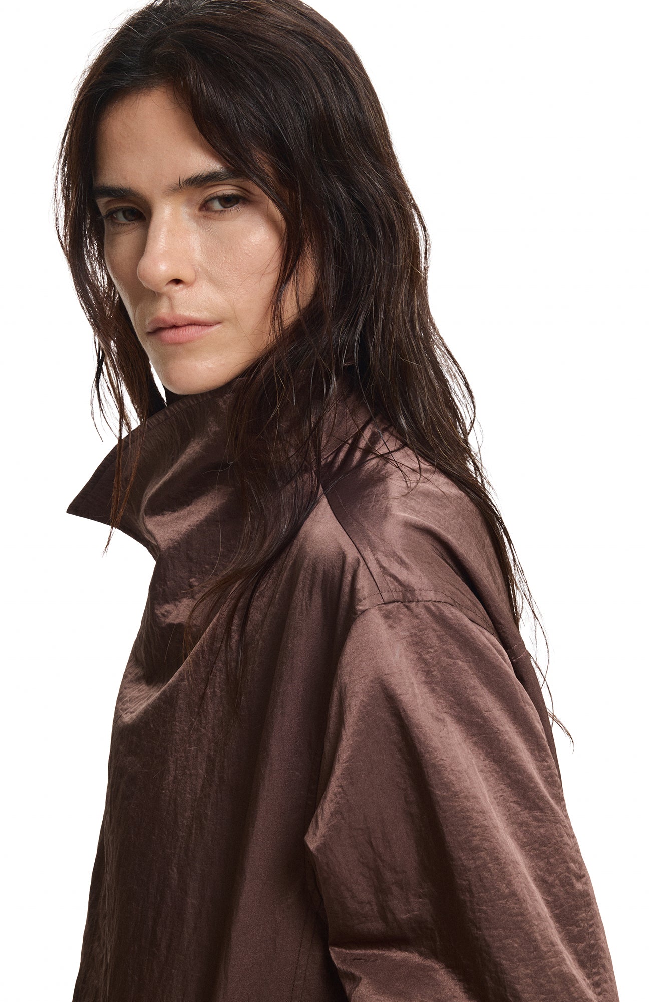 KREATE Asymmetric Convertible Stand Collar Jacket