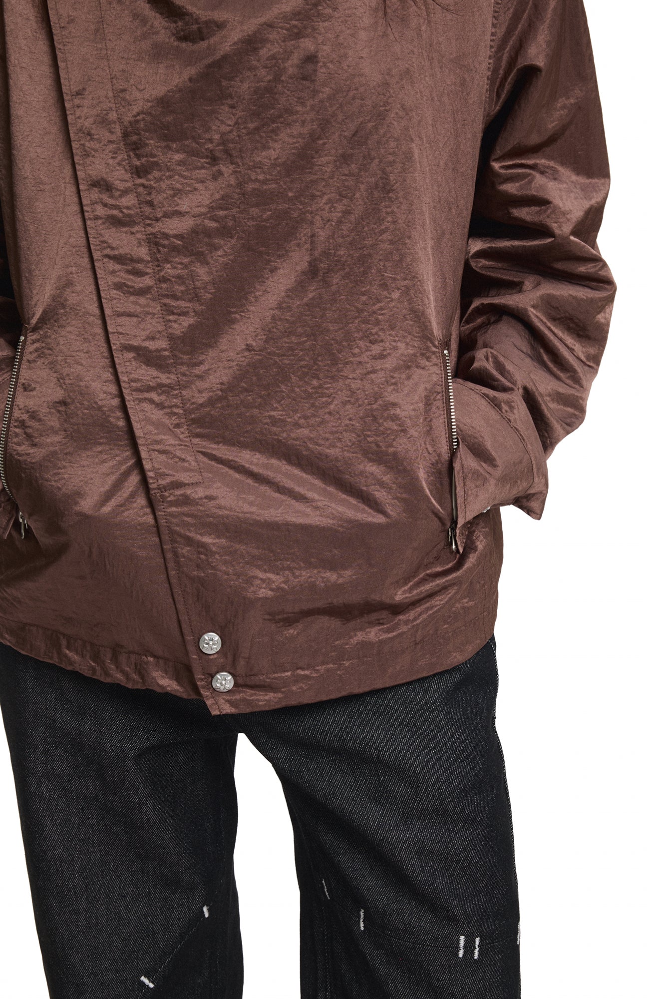 KREATE Asymmetric Convertible Stand Collar Jacket