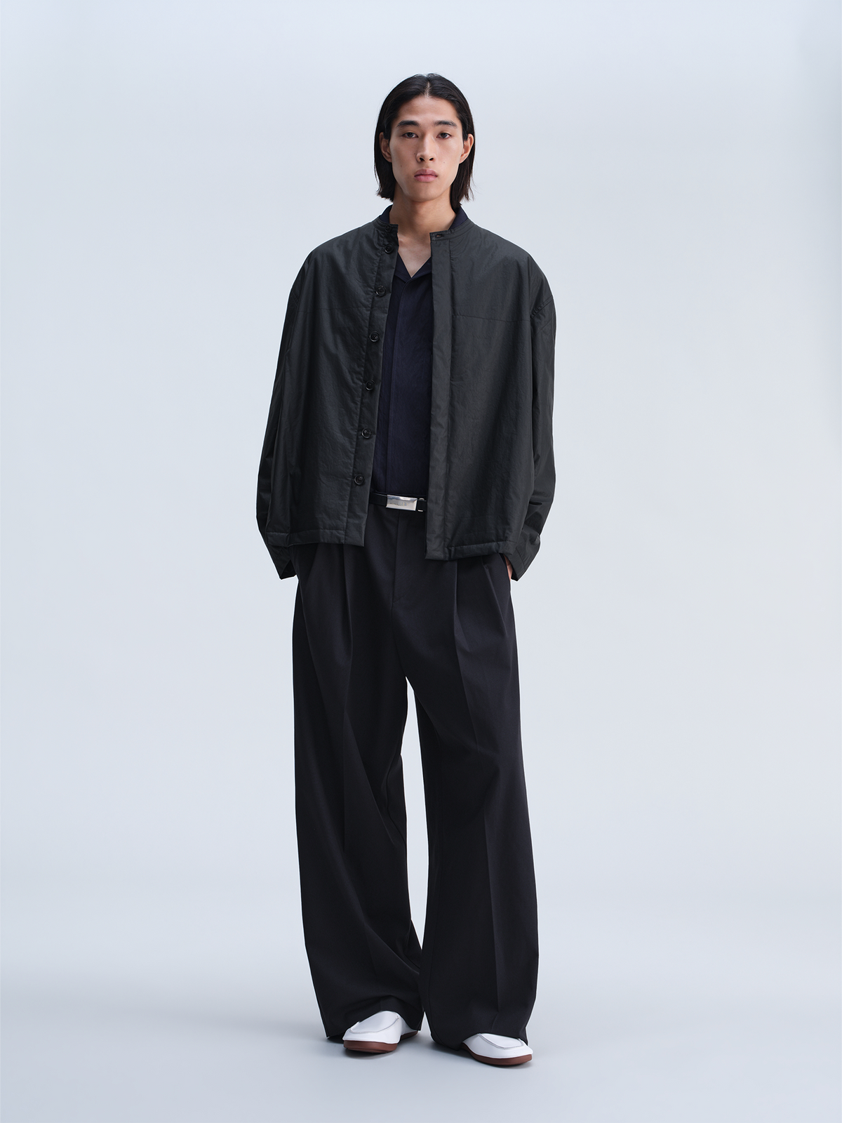 OPICLOTH Retro Double-Pleat Wide-Leg Trousers
