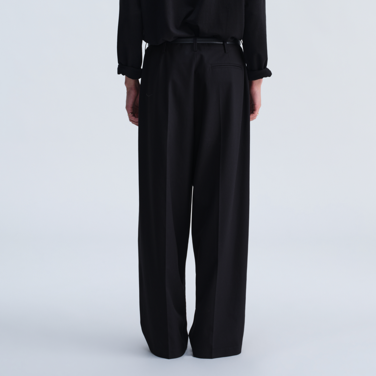 OPICLOTH Retro Double-Pleat Wide-Leg Trousers
