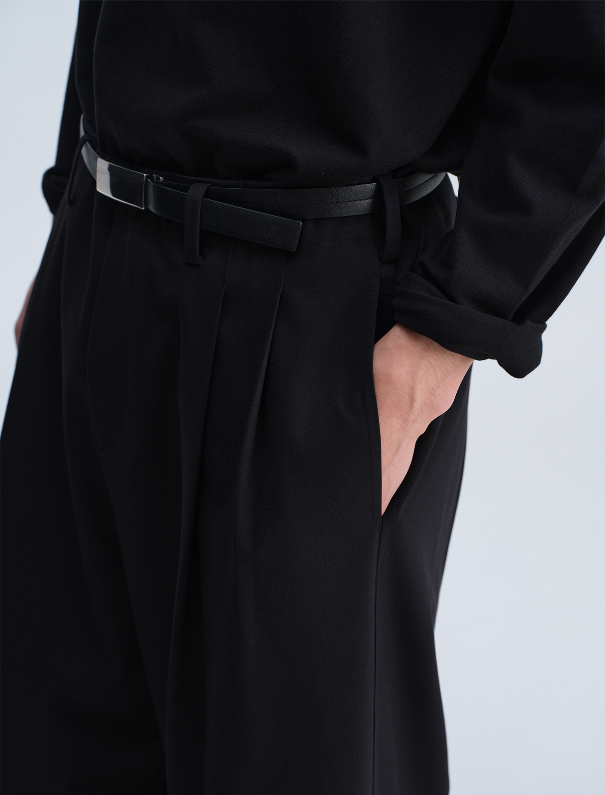 OPICLOTH Retro Double-Pleat Wide-Leg Trousers