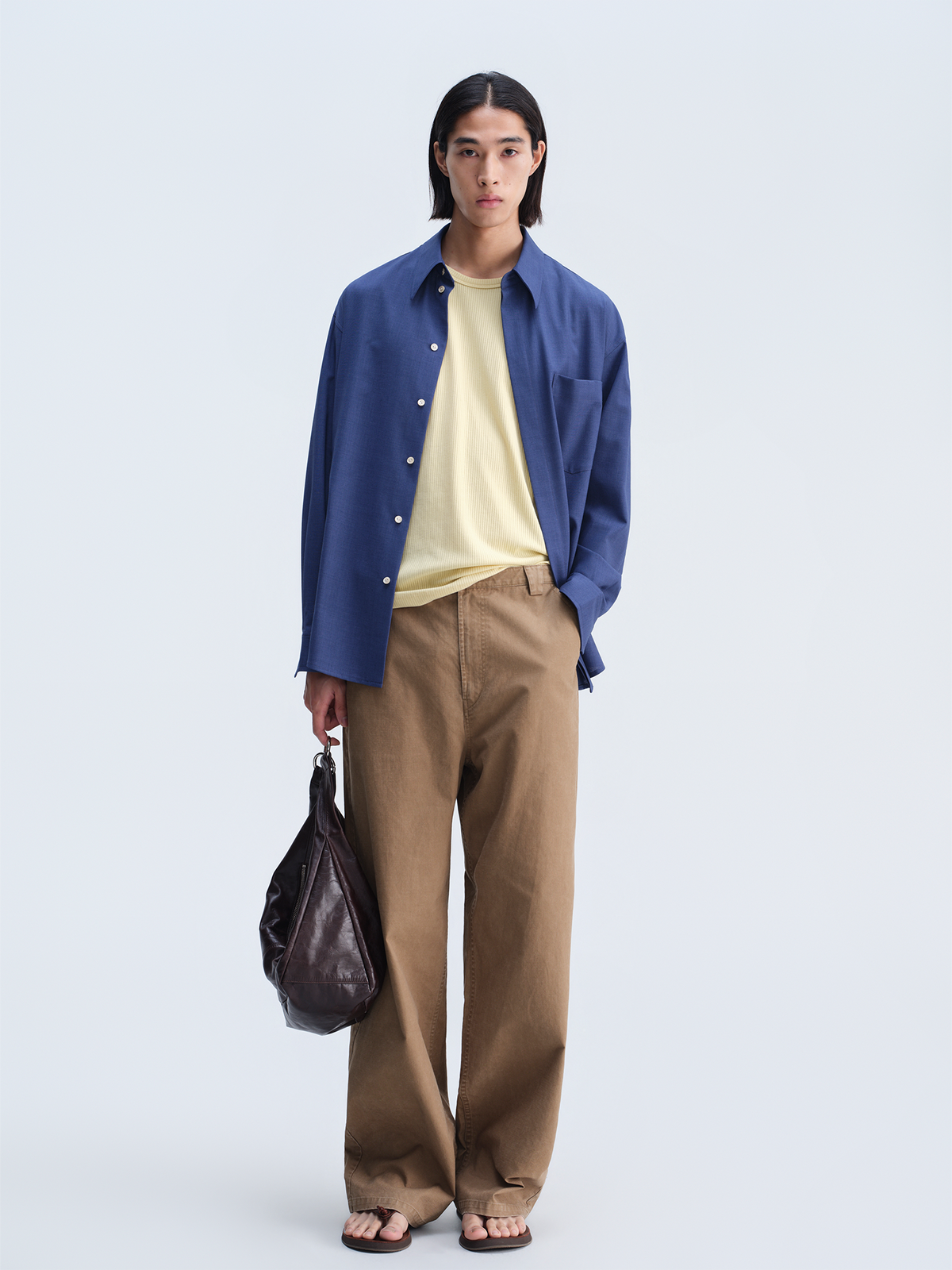 OPICLOTH Stone-Washed Relaxed Straight-Leg Cargo Pants