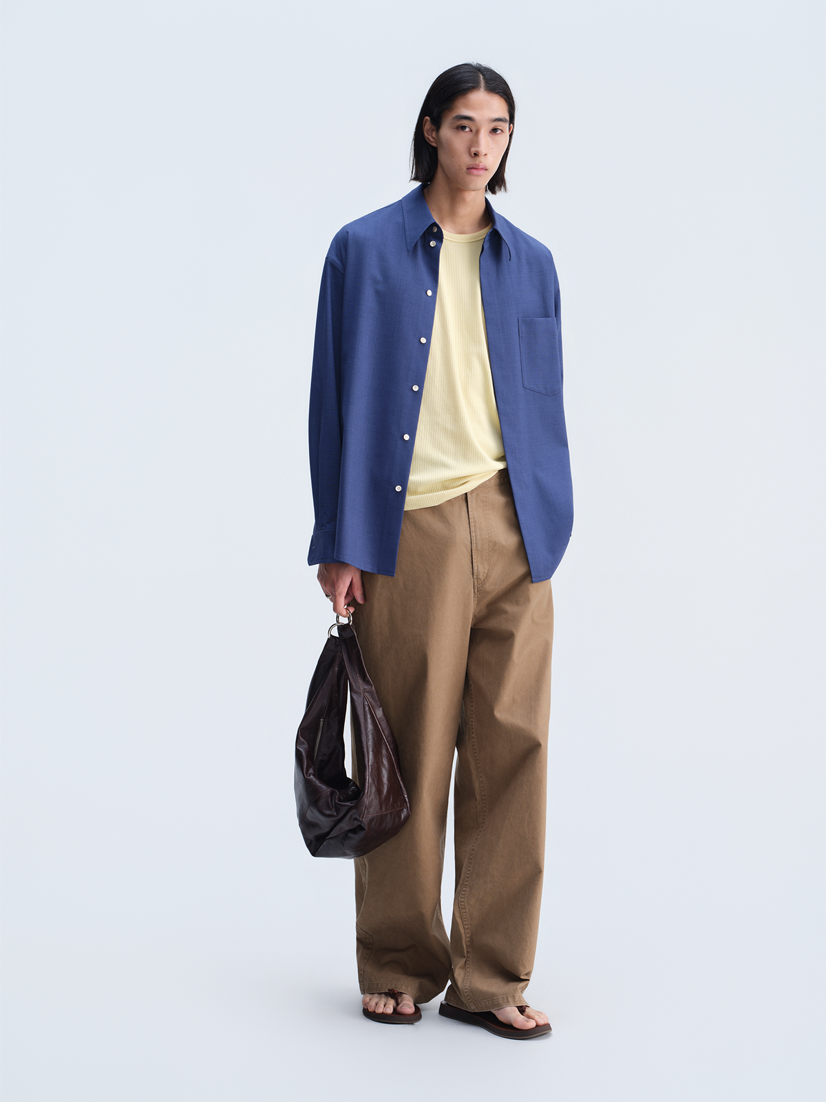 OPICLOTH Stone-Washed Relaxed Straight-Leg Cargo Pants