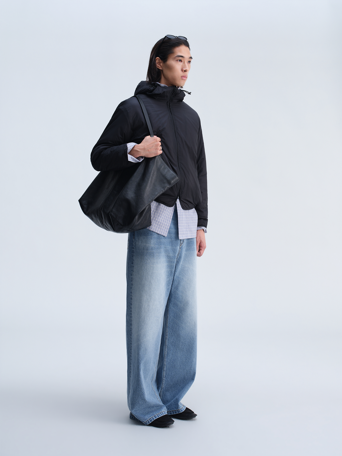 OPICLOTH Retro Washed Wide-Leg Jeans