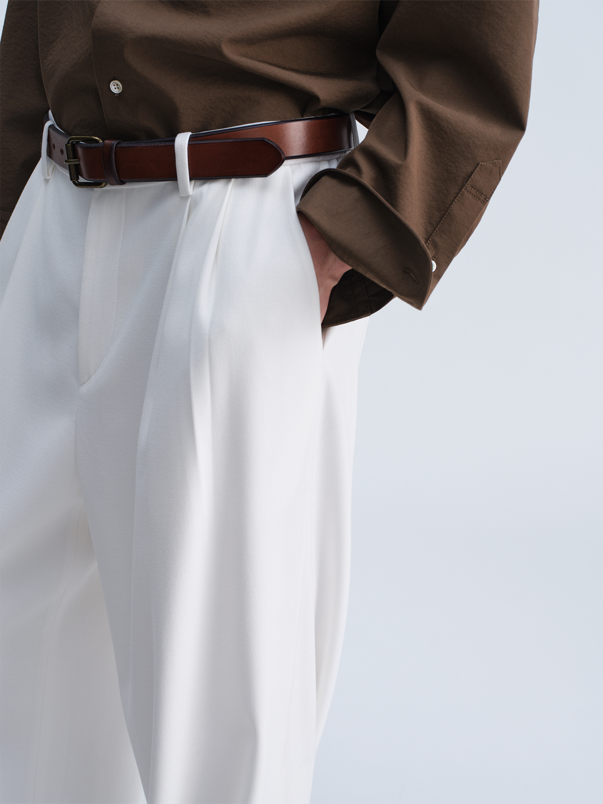 OPICLOTH Classic Pleated Wide-Leg Trousers