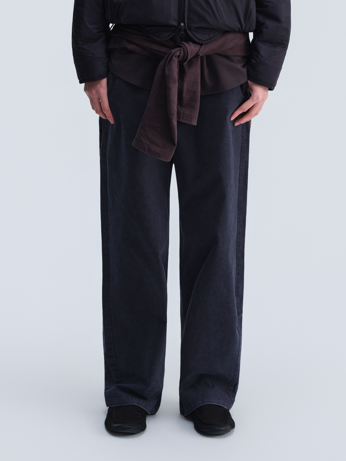 OPICLOTH Stone-Washed Relaxed Straight-Leg Cargo Pants
