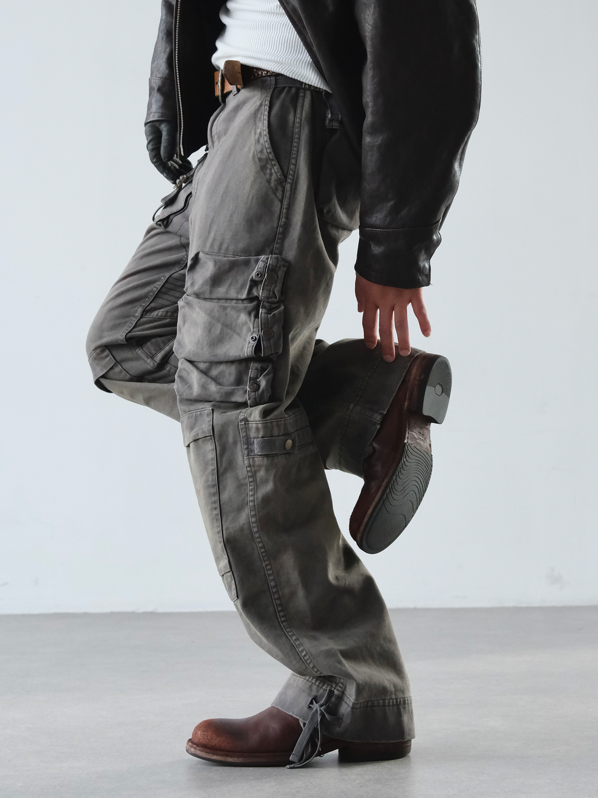 NEIGBORL Washed Cargo Pocket Pants