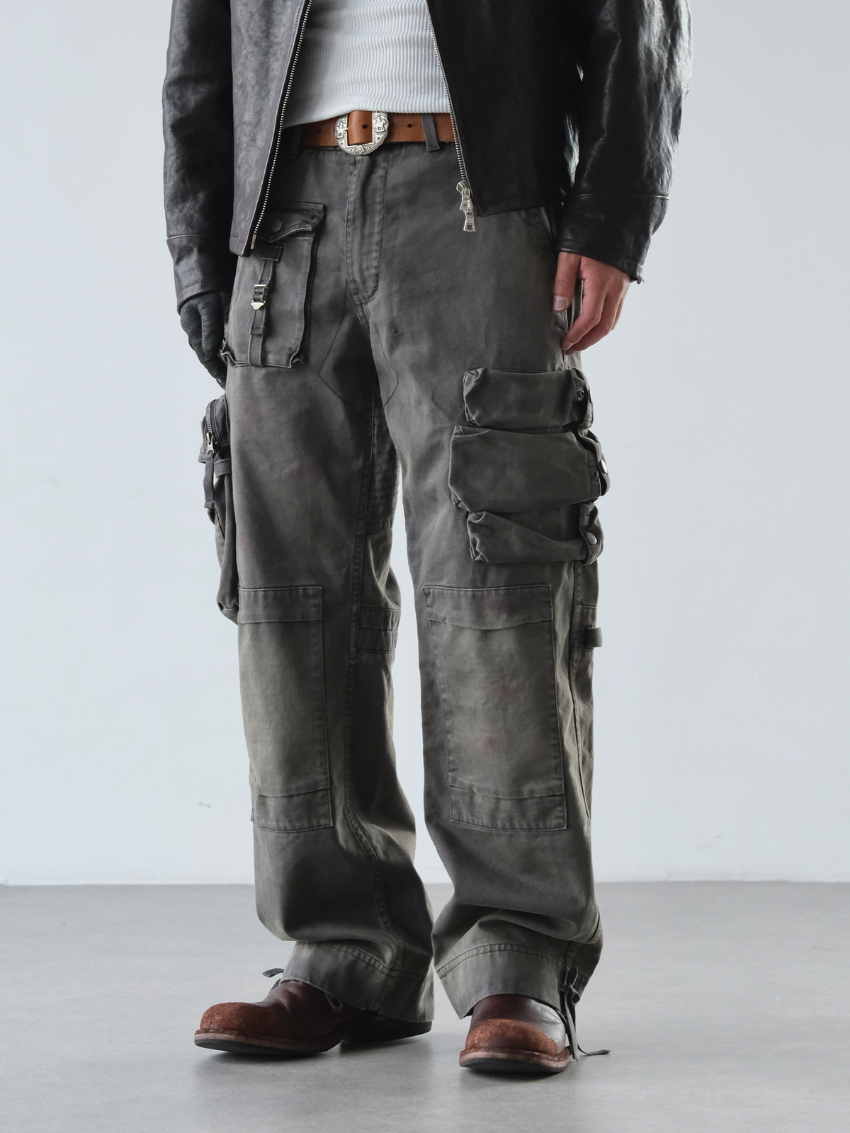 NEIGBORL Washed Cargo Pocket Pants