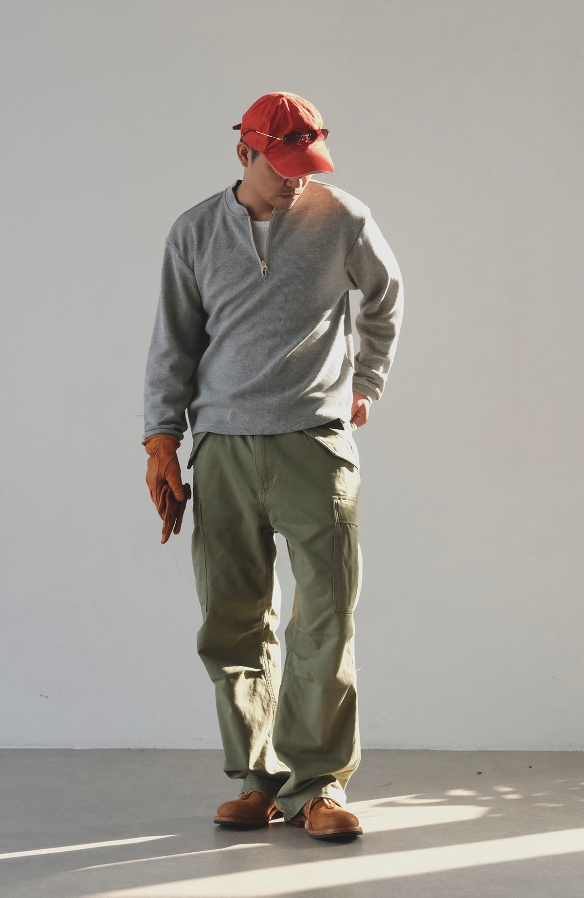 NEIGBORL Retro Camo Multi-Pocket Straight-Leg Cargo Pants