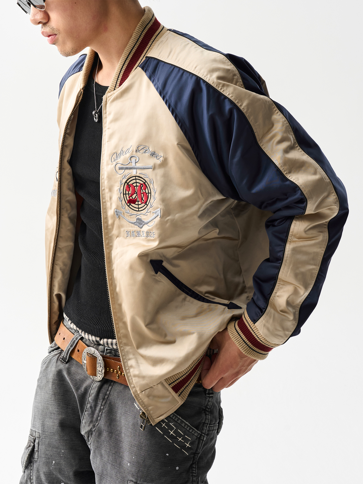 NEIGBORL Sukajan Embroidered Graphic Jacket