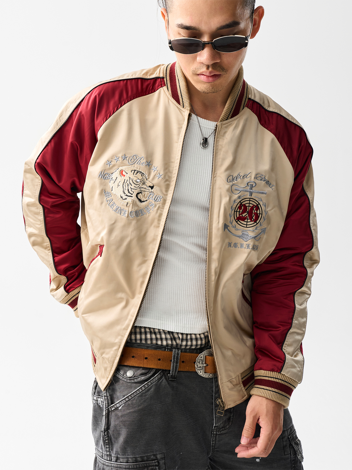 NEIGBORL Sukajan Embroidered Graphic Jacket
