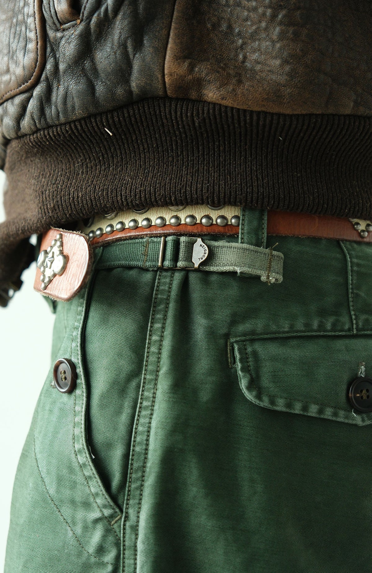 NEIGBORL Retro Multi-Pocket Straight-Leg Cargo Pants