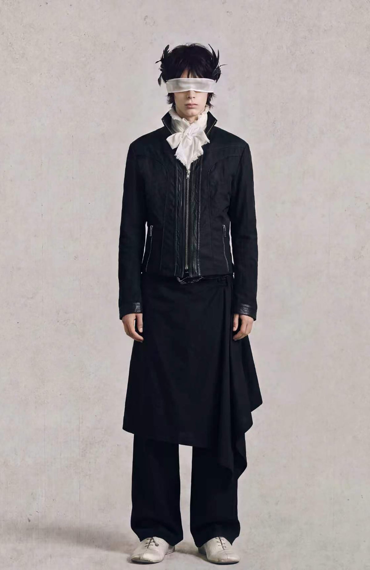 2000RSK Deconstructed Spliced Faux Leather Jacket