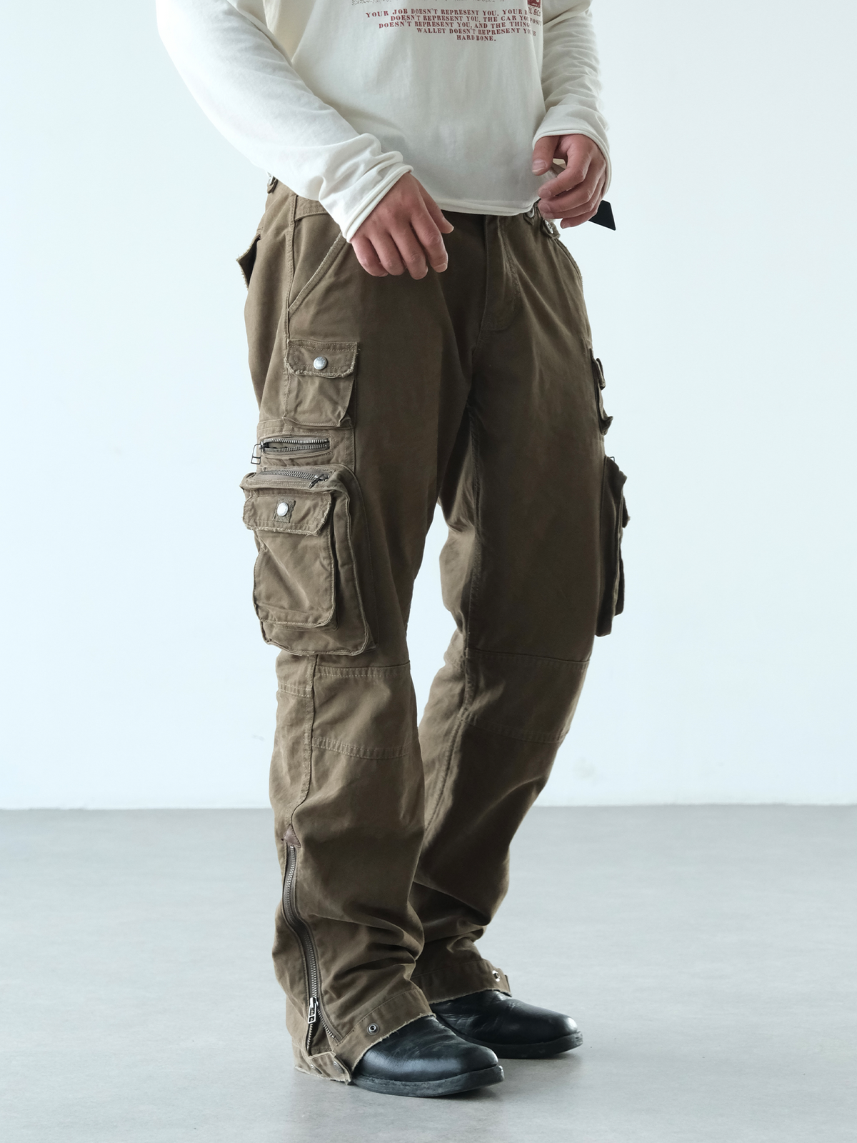 NEIGBORL Distressed Washed Utility Pants