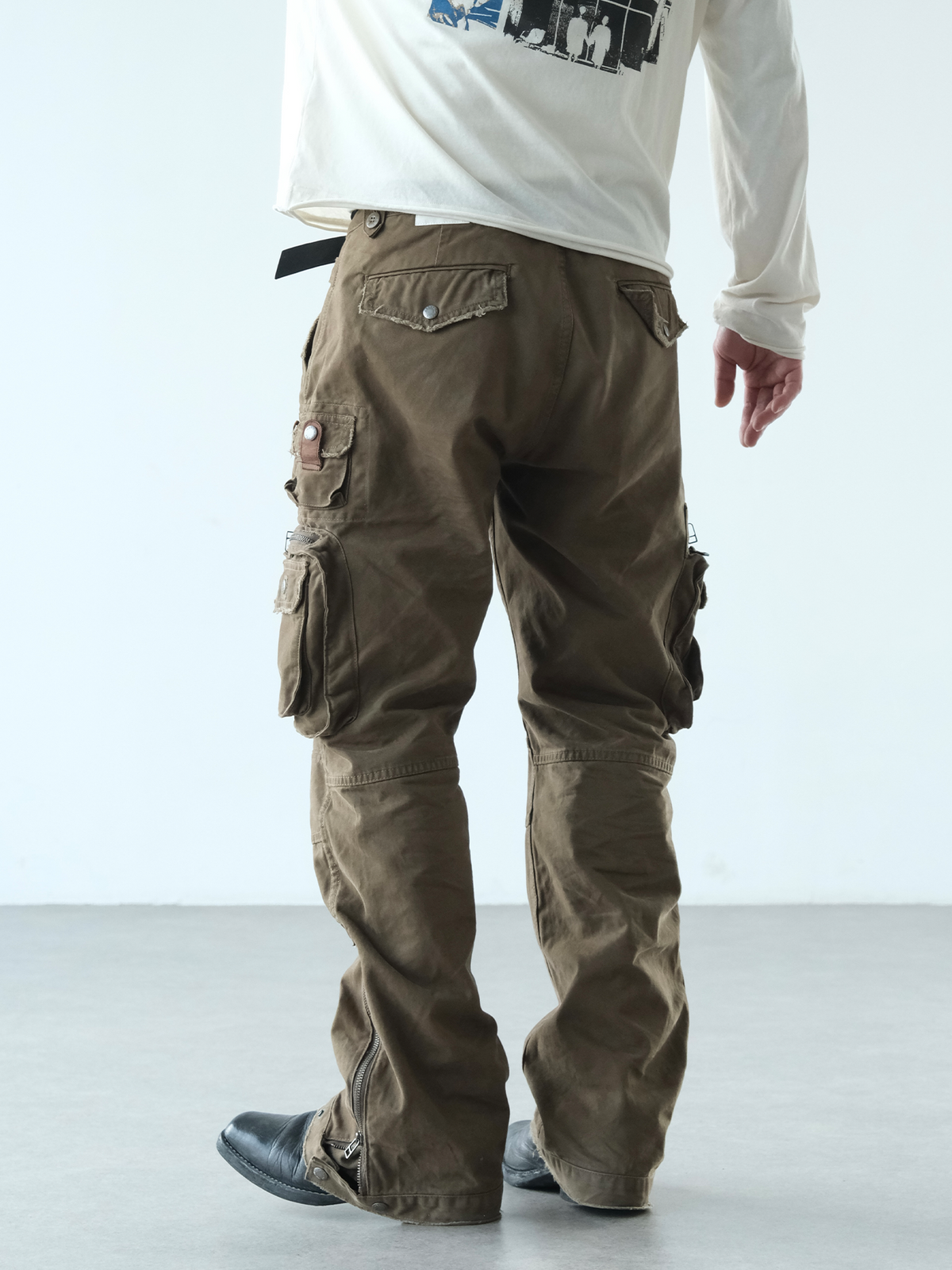NEIGBORL Distressed Washed Utility Pants